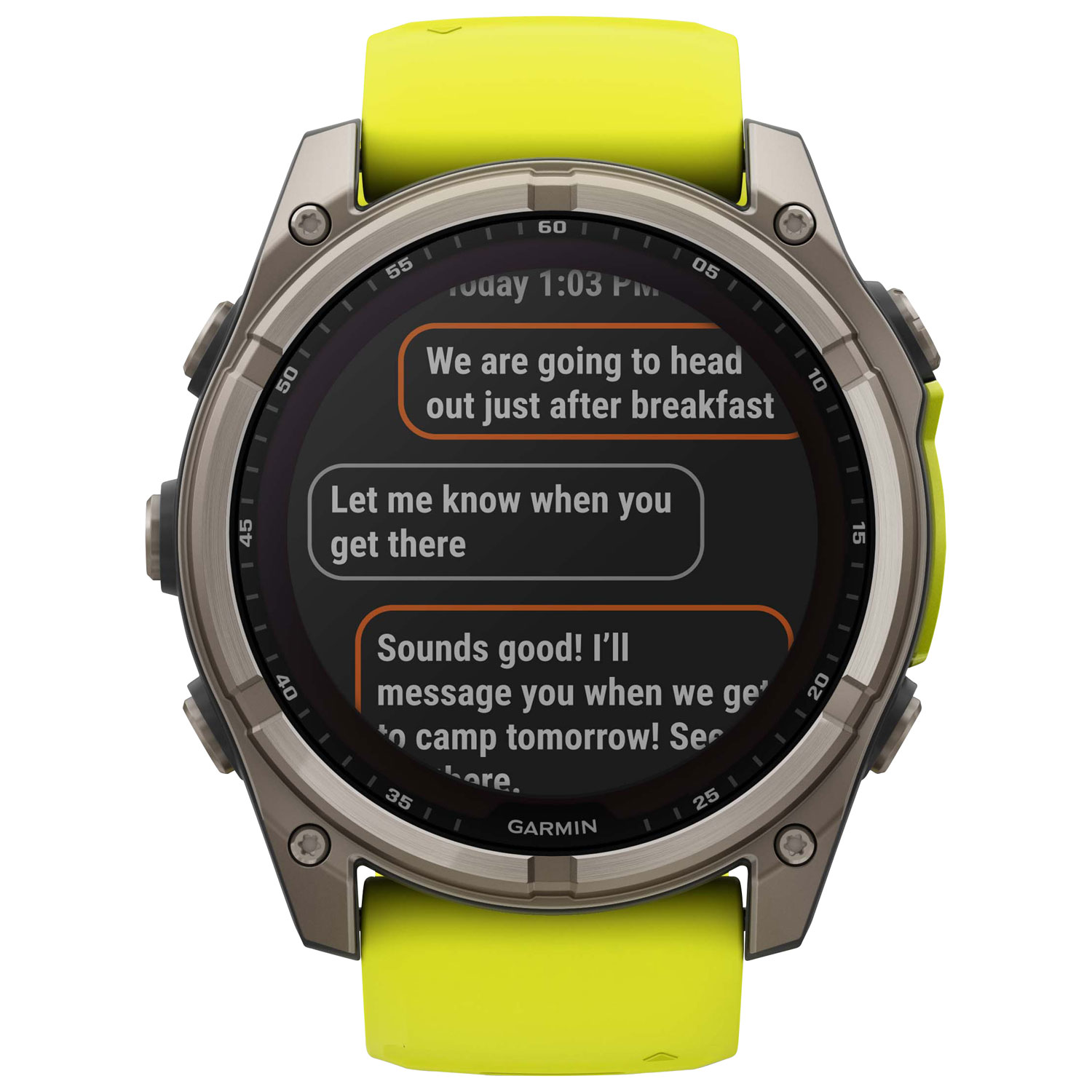 Montre intelligente multisport Bluetooth solaire en verre saphir fēnix 8 de 51 mm de Garmin - Jaune/Graphite/Gris carbone