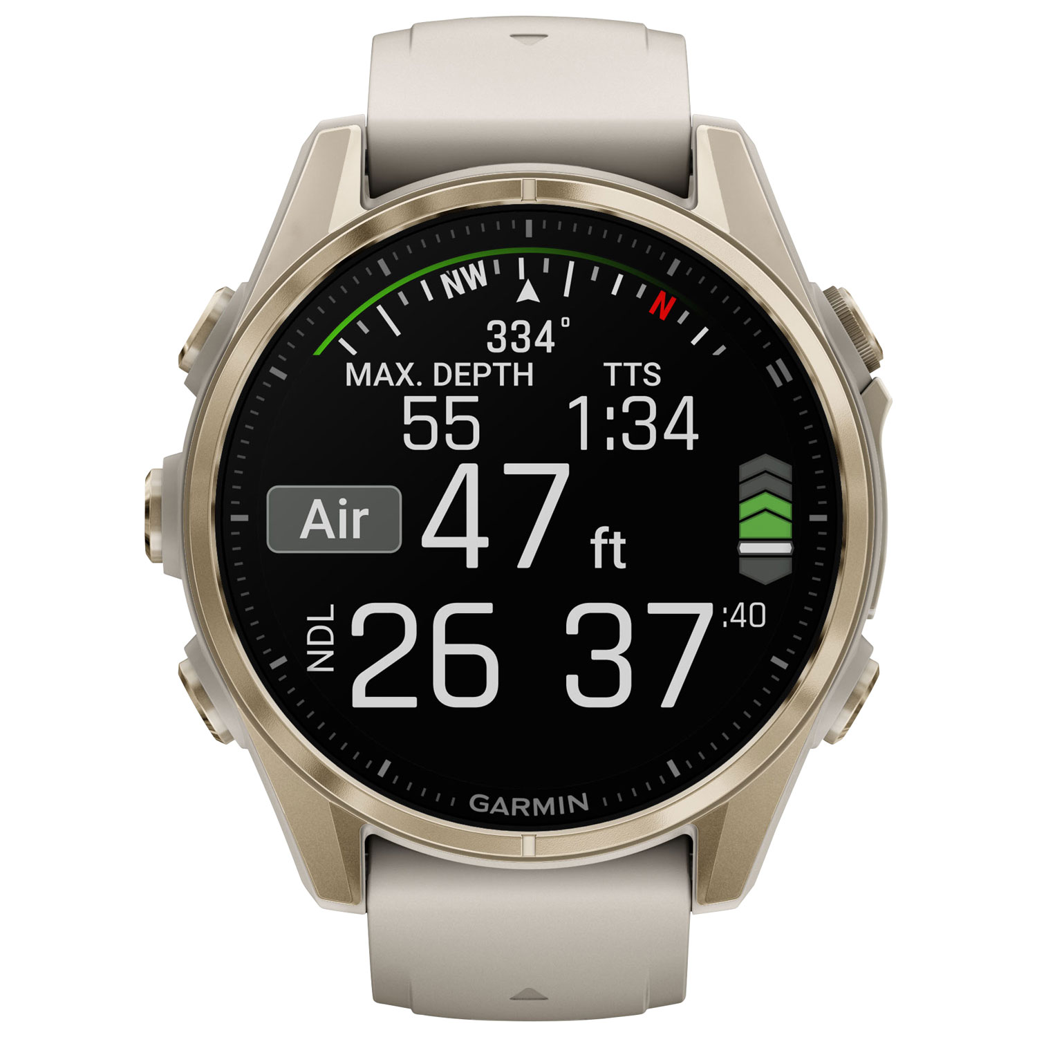 Montre intelligente multisport Bluetooth AMOLED à vitre saphir 43 mm fēnix 8 de Garmin - Blanc/Argenté