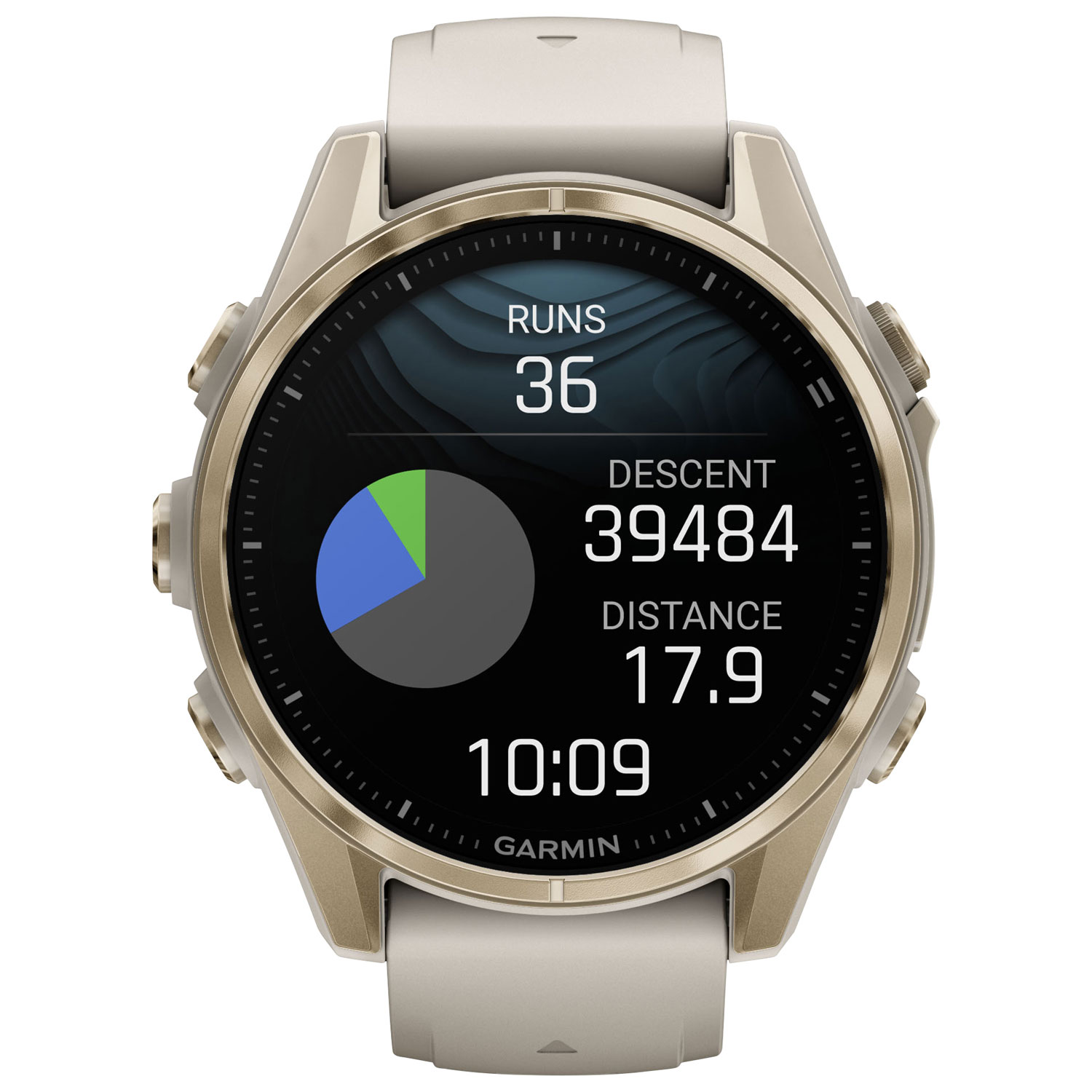 Montre intelligente multisport Bluetooth AMOLED à vitre saphir 43 mm fēnix 8 de Garmin - Blanc/Argenté