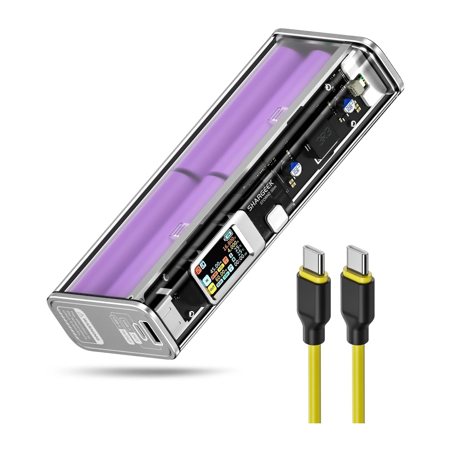 Refurbished(Excellent)- Shargeek Portable Charger, STORM2 Slim 130W 20000mAh Laptop Power Bank