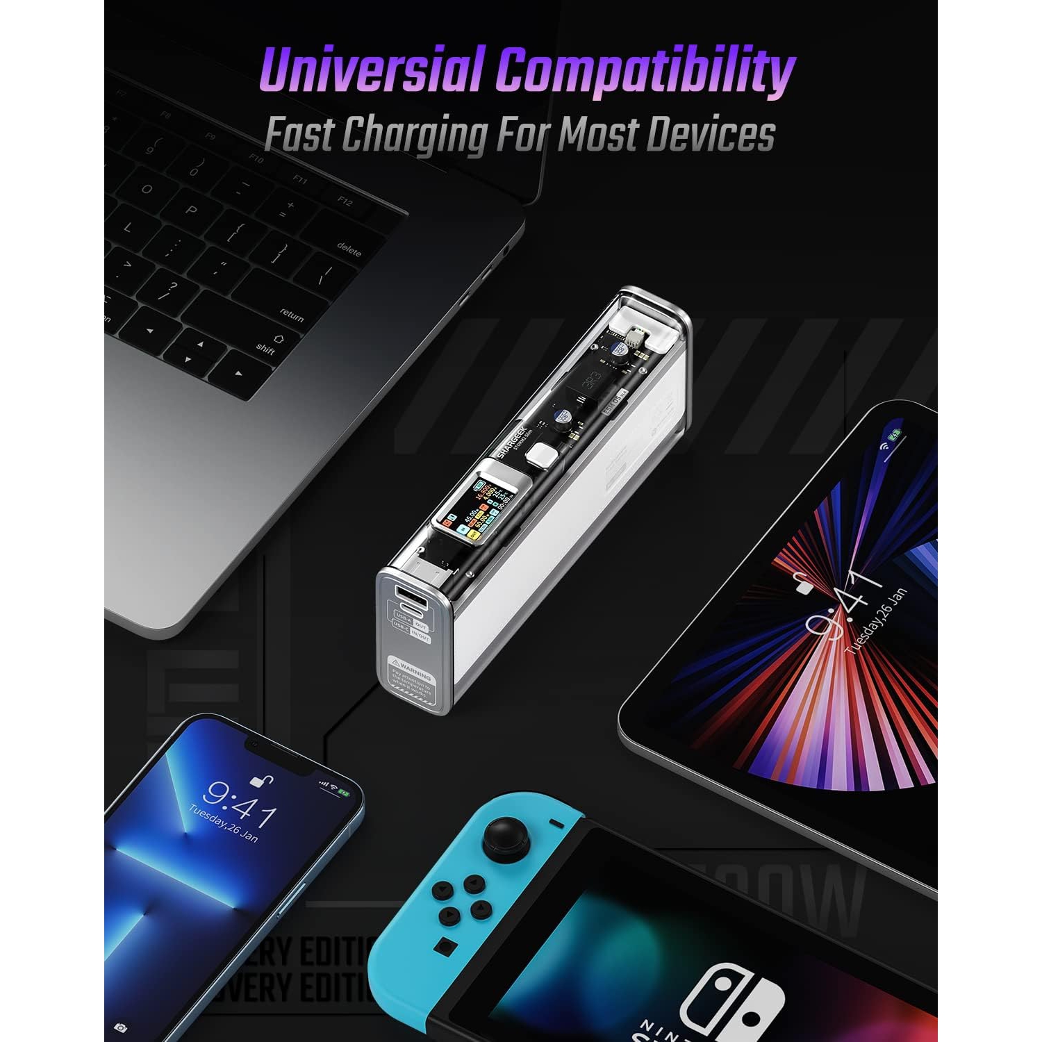 Refurbished(Excellent)- Shargeek Portable Charger, STORM2 Slim 130W 20000mAh Laptop Power Bank