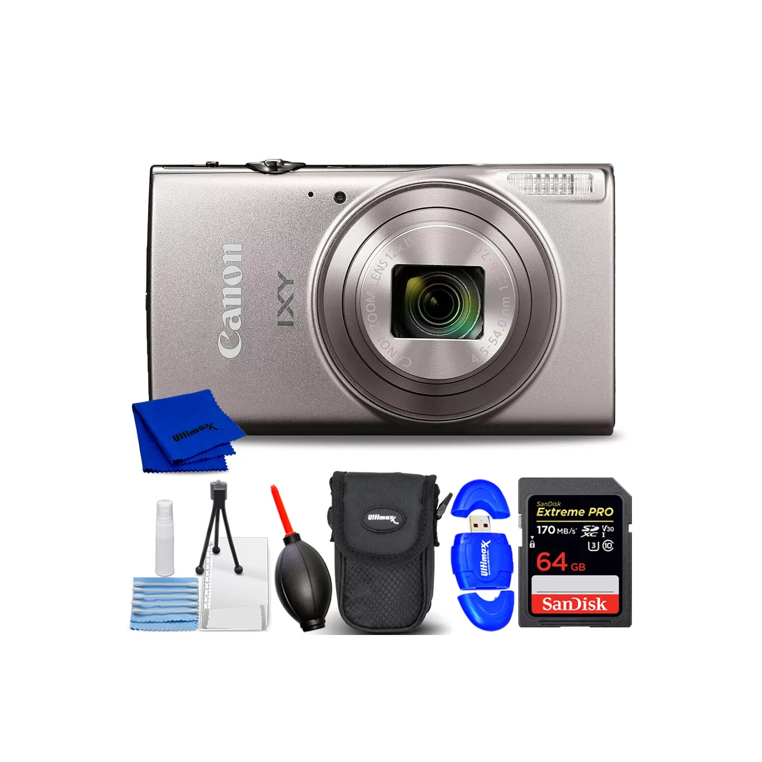 Canon Compact Digital Camera IXY650 IXY650SL - 7PC Accessory Bundle