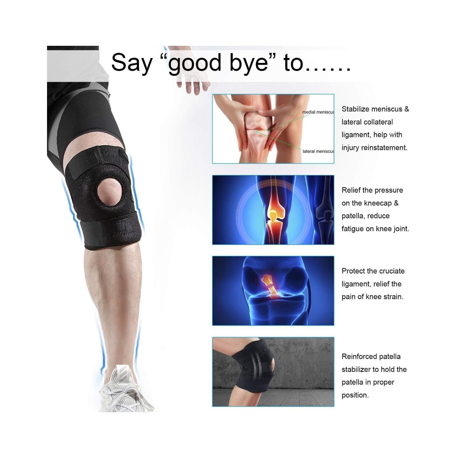 Knee support Knee brace Extra Large Size For leg pain knee cap knee pain relief device for men and women
