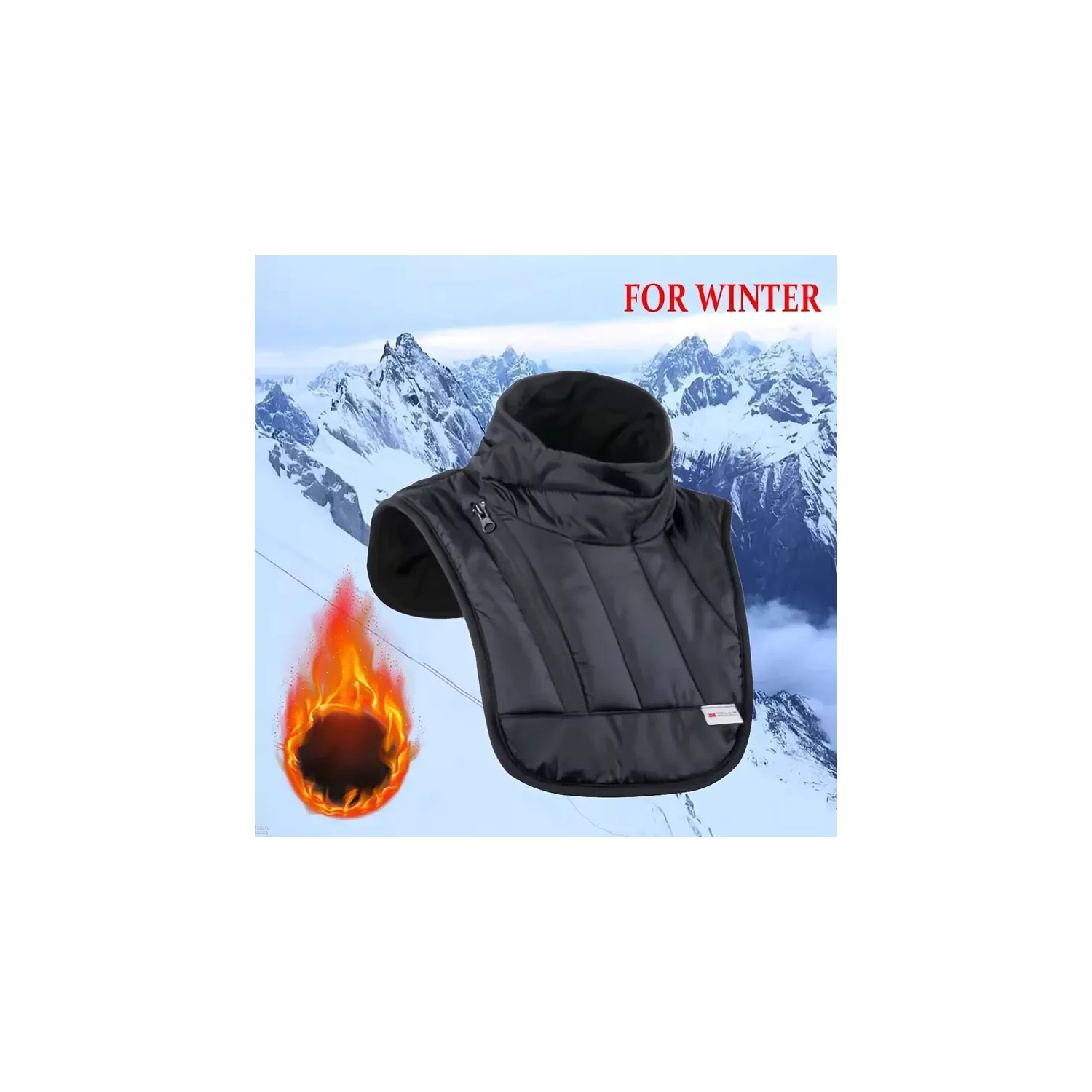 Chauffe-cou de motocyclette Écharpe résistant au vent Couvre-poitrine Protégez la poitrine et le cou du froid en hiver