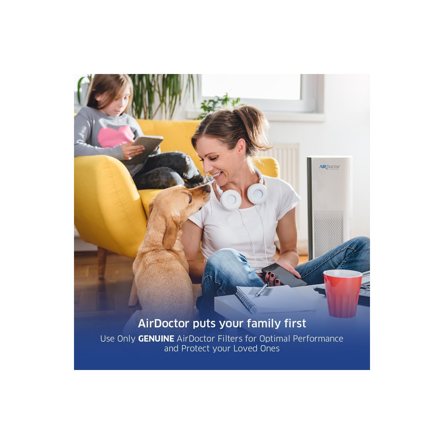 AIRDOCTOR AD1000 Genuine Replacement Filter Set | Captures Ultra-Fine Airborne Contaminants | Reduces Toxic Gasses