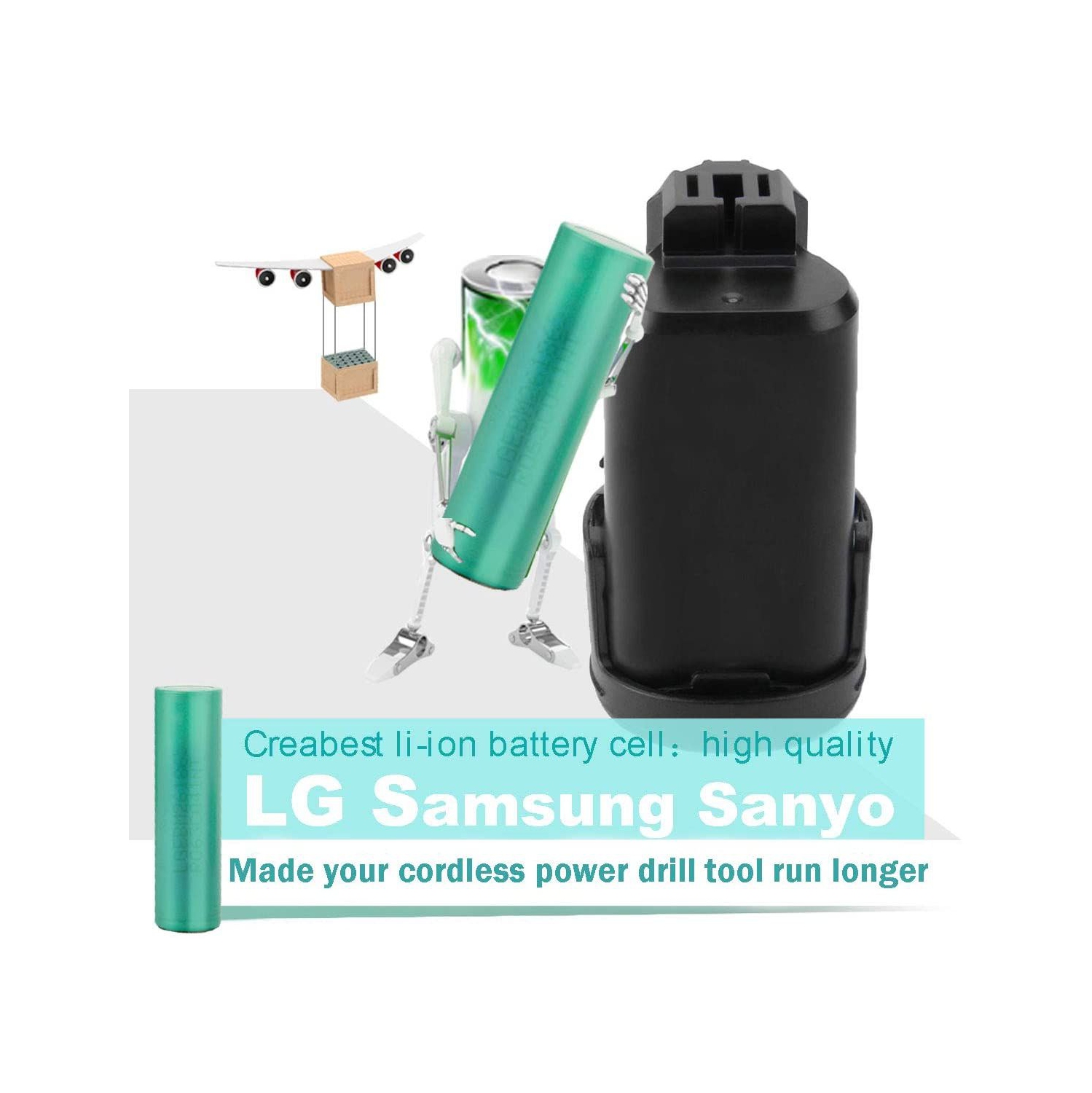 BL1013 10.8 Volt 3.0Ah Lithium Ion Battery ,Environment Safe ,lighter than Ni-CD battery