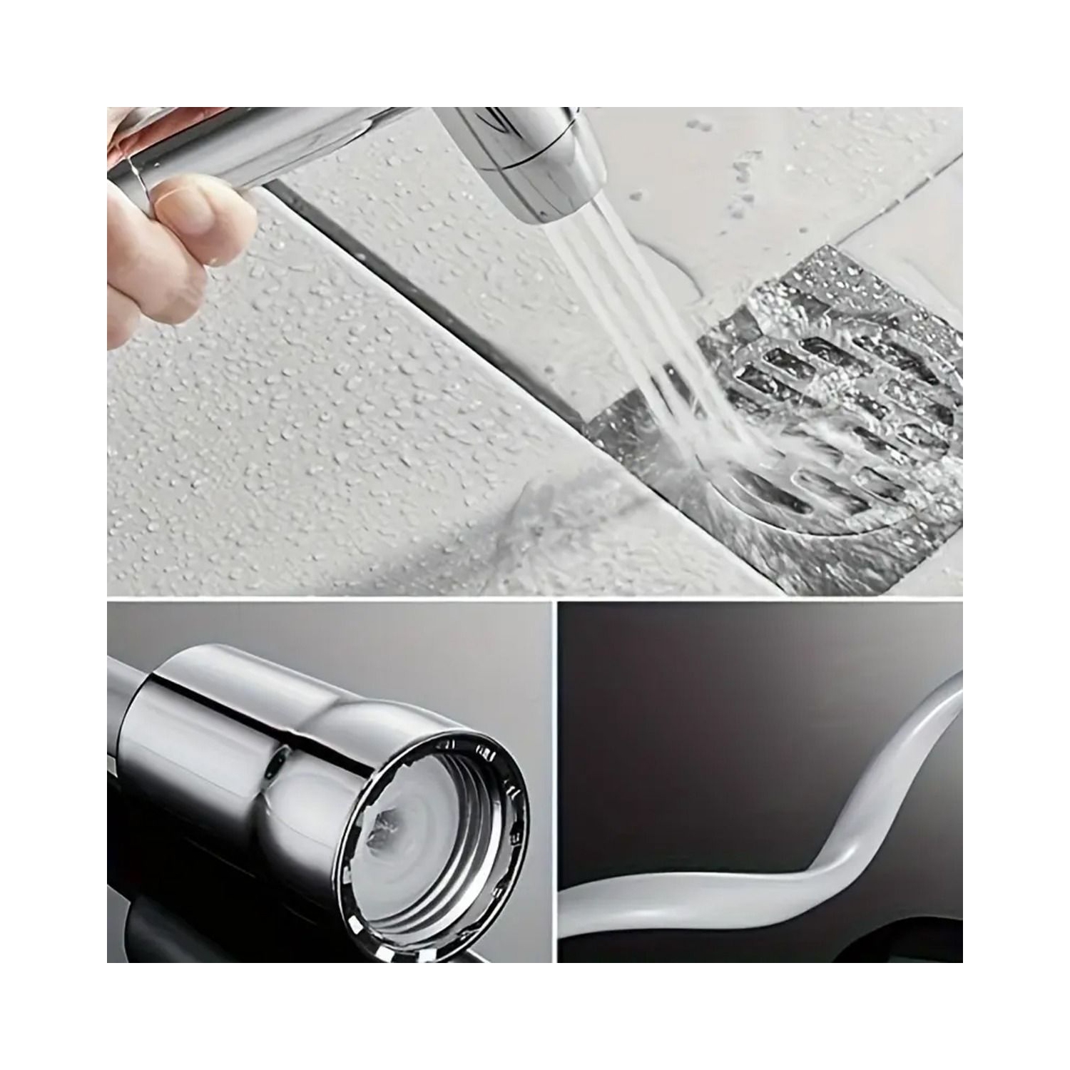 Vaporisateur de toilette en acier inoxydable avec tuyau à ressort