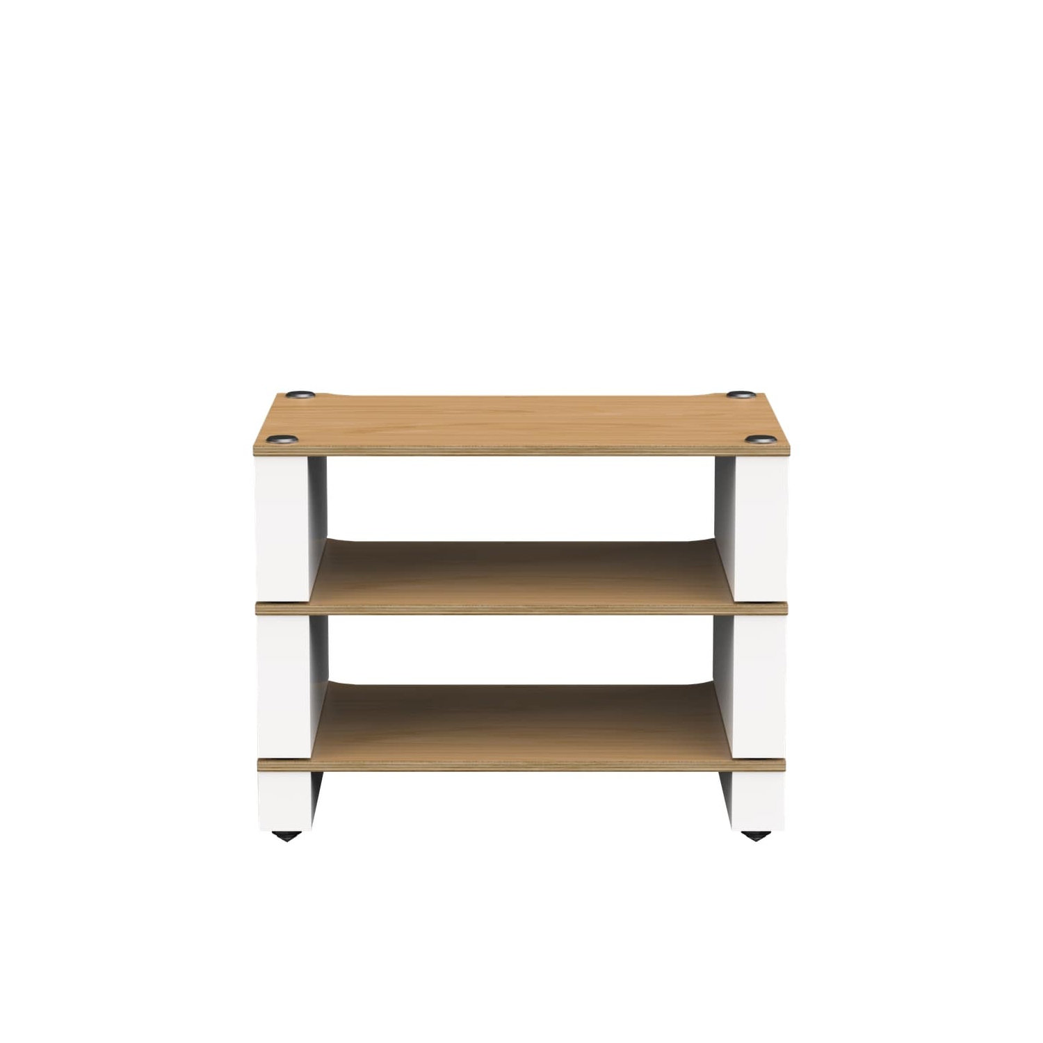 BLOK Stax 2G - 3-Shelf Collection, Satin White/Natural Ash