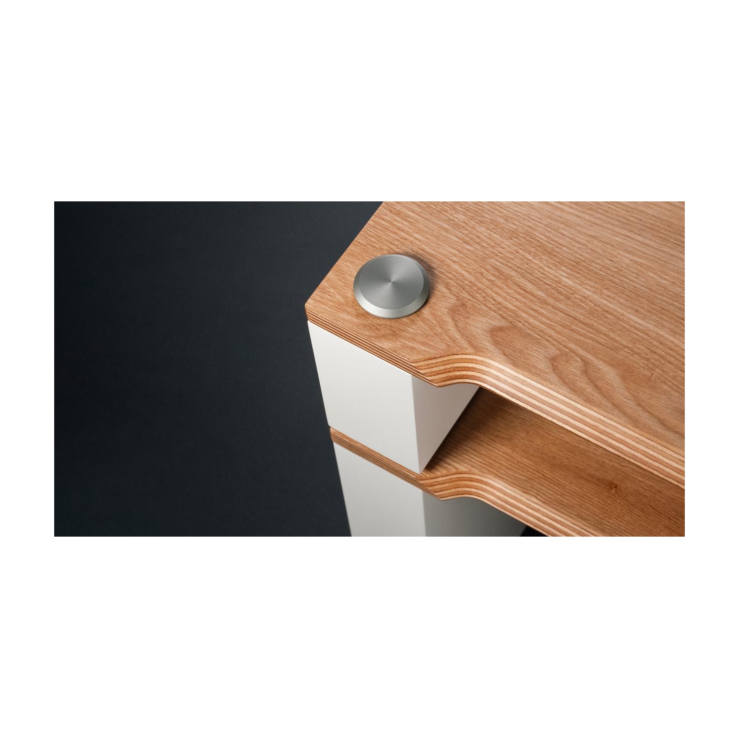 BLOK Stax 2G - 3-Shelf Collection, Satin White/Natural Ash
