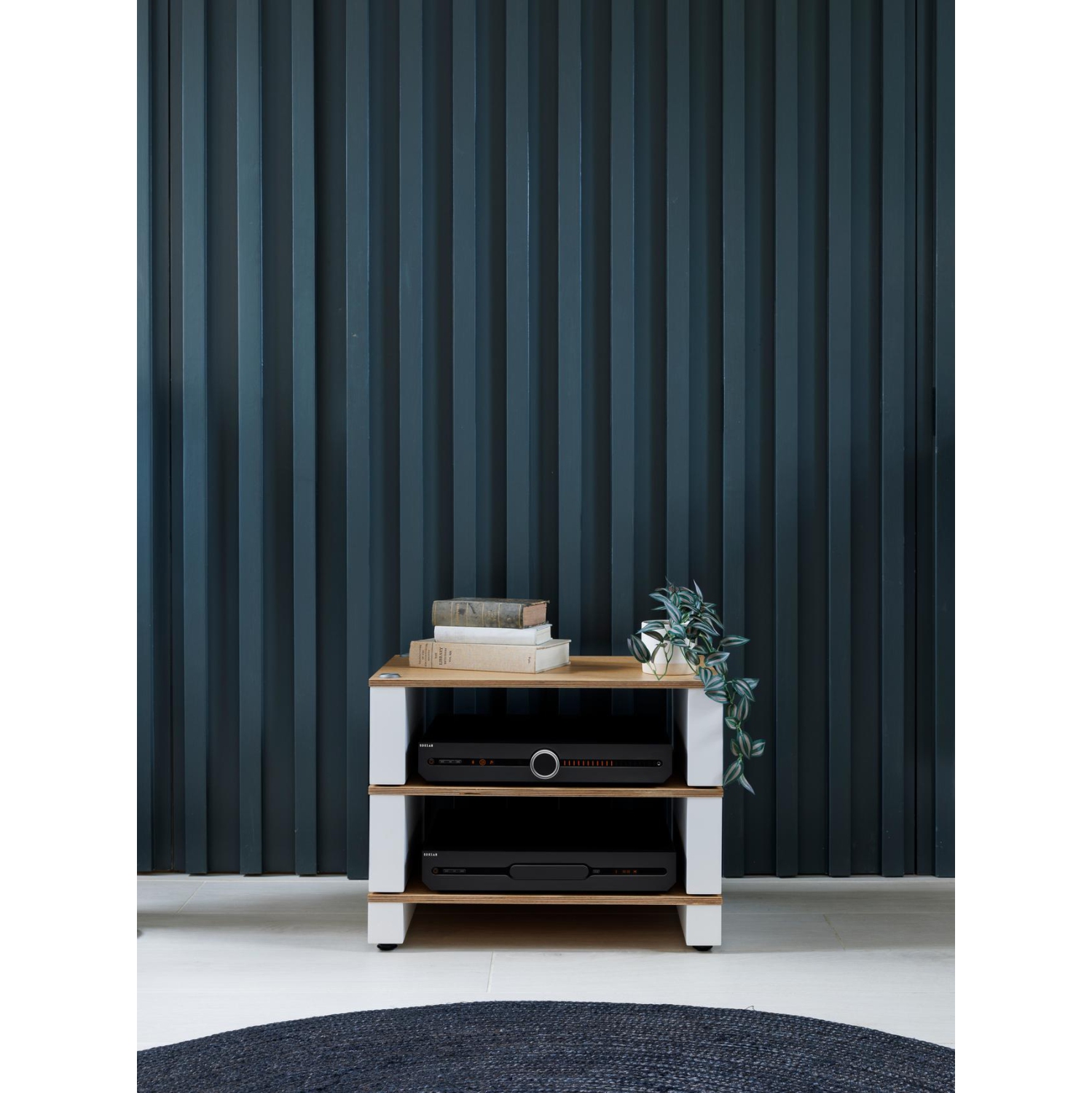 BLOK Stax 2G - 3-Shelf Collection, Satin White/Natural Ash