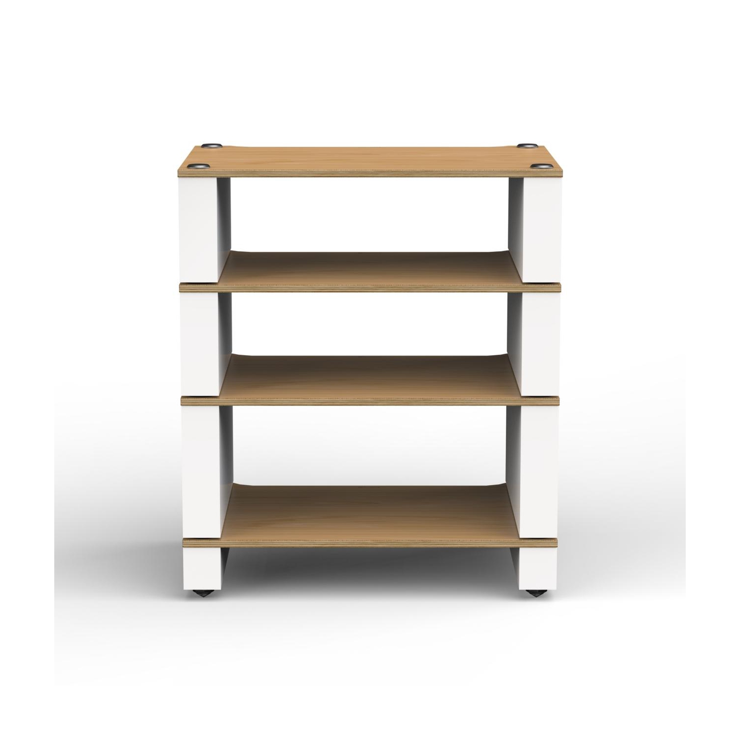 BLOK Stax 2G - 4-Shelf Collection, Satin White/Natural Ash