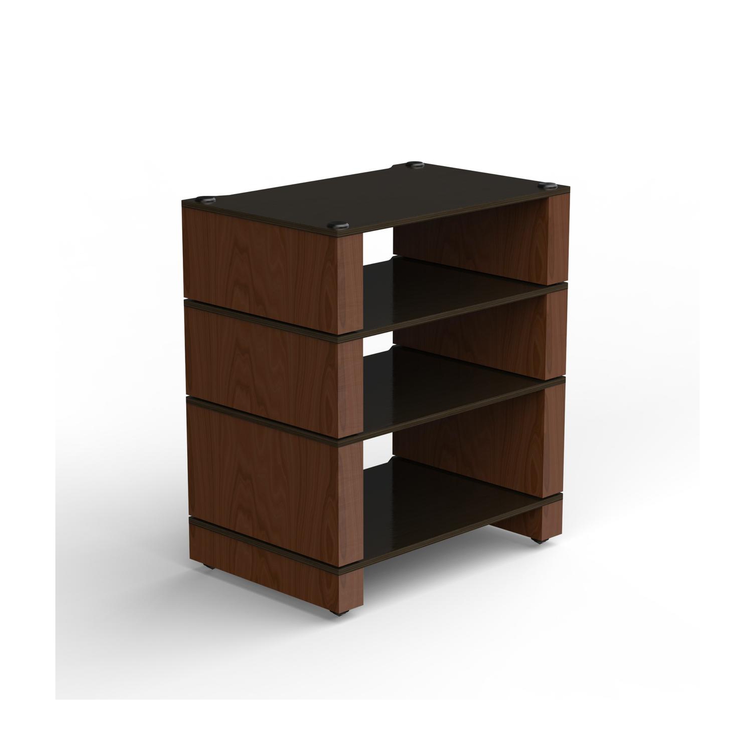 BLOK Stax 2G - 4-Shelf Collection, Walnut/Black Ash