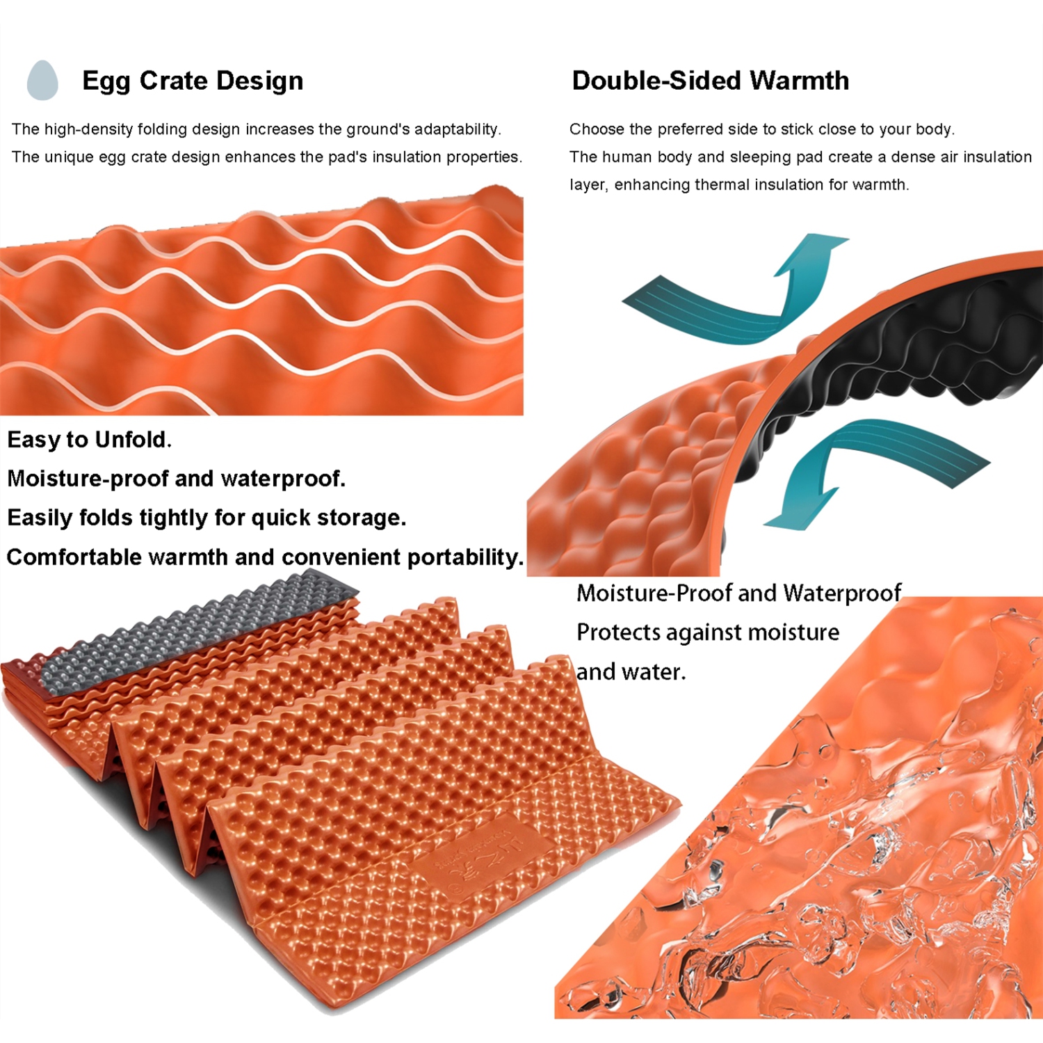 Mountain Spring Classic – Tapis pliant | coussin de couchage en mousse à alvéoles fermées | R1,8 | Tapis de couchage léger pour le camping randonnée