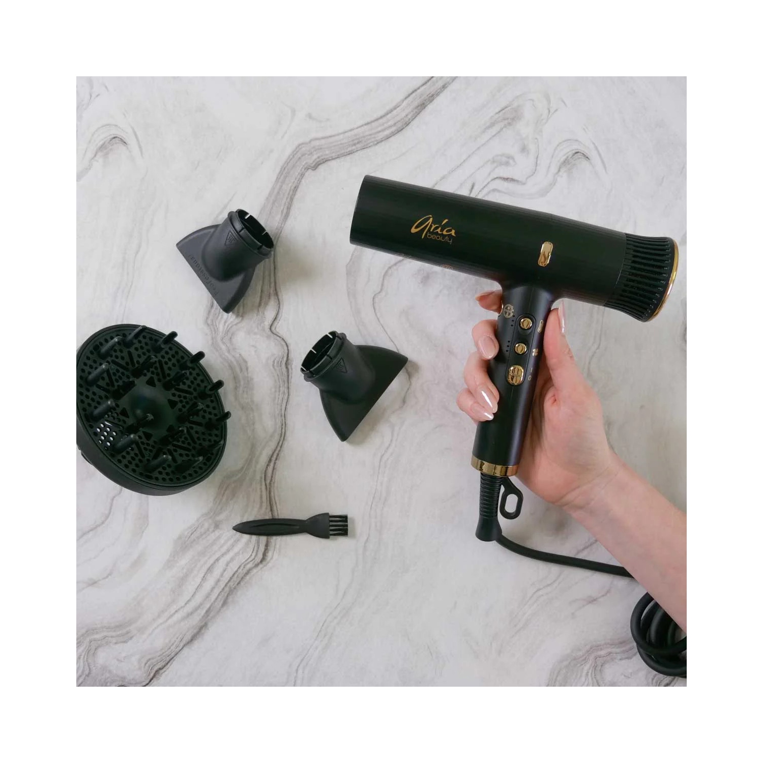 Aria Beauty - Brushless Pro Blow Dryer 1500w Black