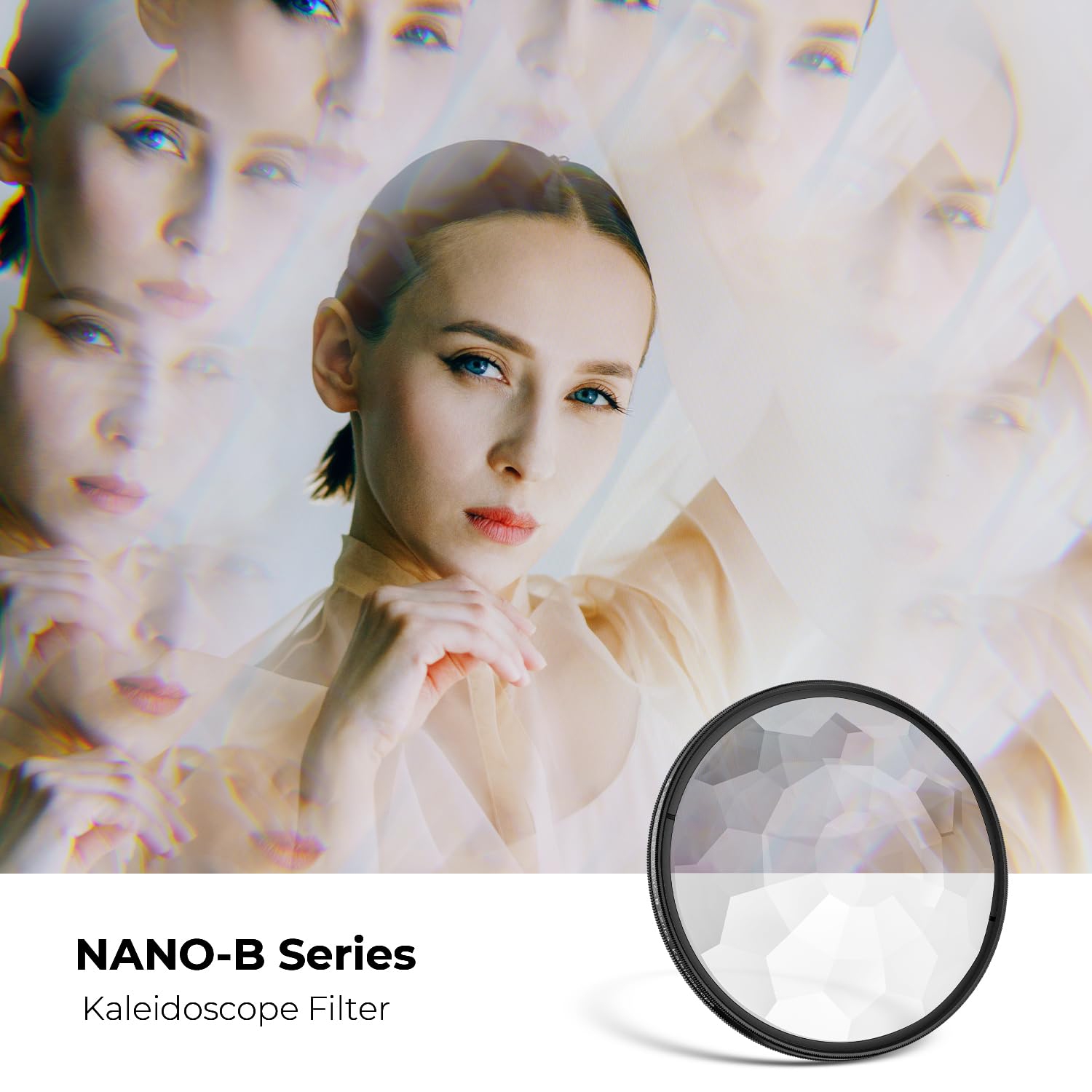 Concept 58mm Kaleidoscope Prism Lens Filter Optical Glass Prism Special Effect Camera Lens Filter