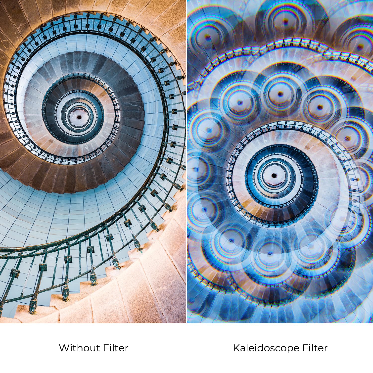 Concept 58mm Kaleidoscope Prism Lens Filter Optical Glass Prism Special Effect Camera Lens Filter