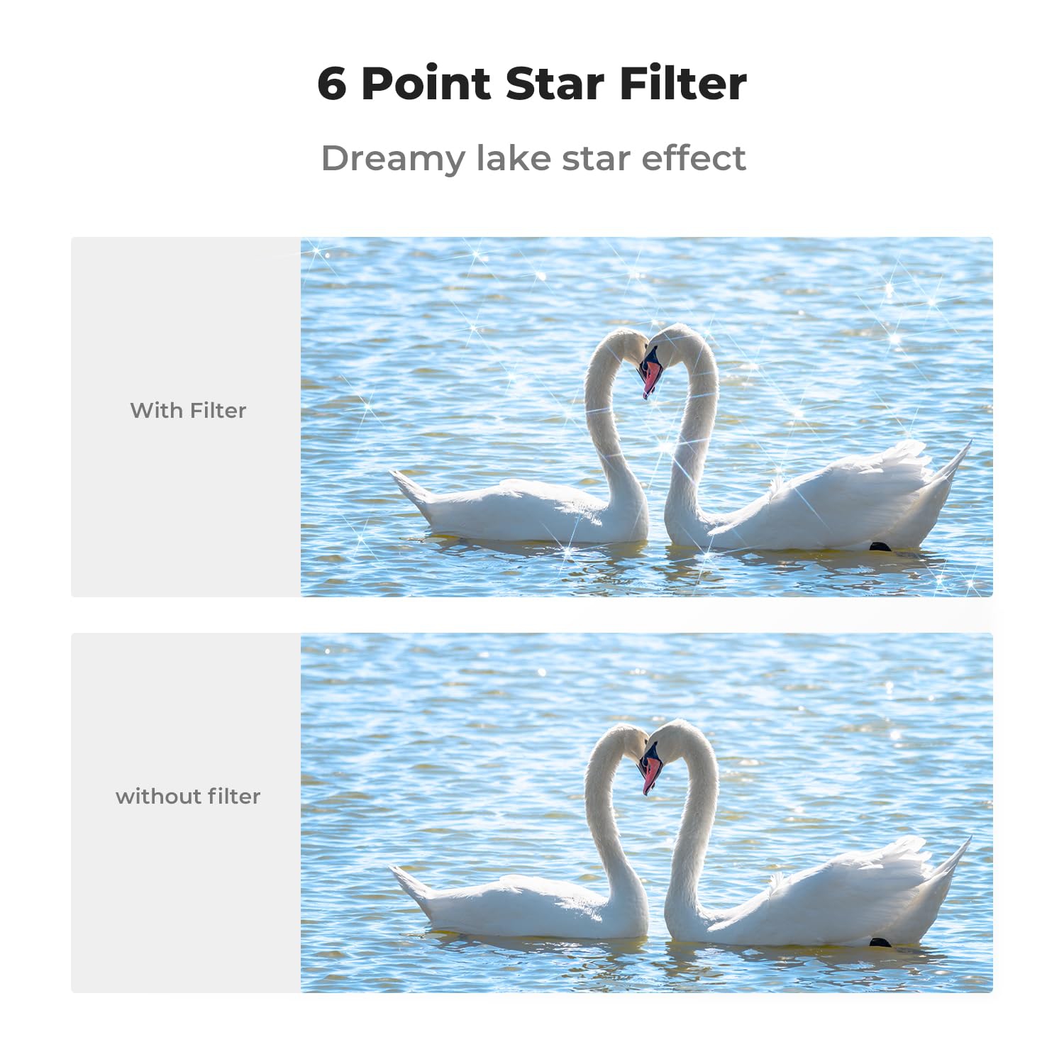 Concept 82mm Star Filter Kit, 4 Points 6 Points 8 Points Cross Star Special Effects Optical Glass Lens Filters