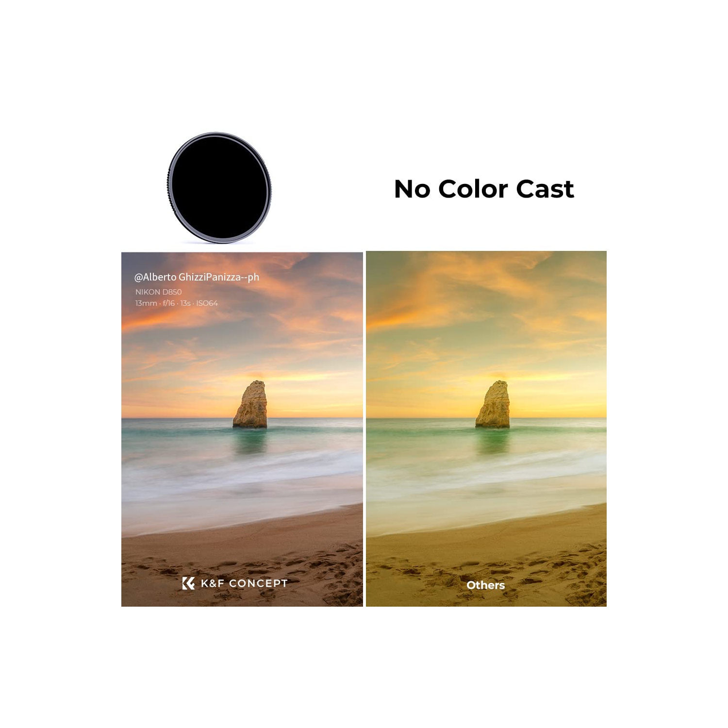 Concept 77MM ND1000 Lens Filter Neutral Density 10 Stops Filters Multi-Coated Optical Glass Neutral Grey ND Filter with Multi-Resistant Nano Coating