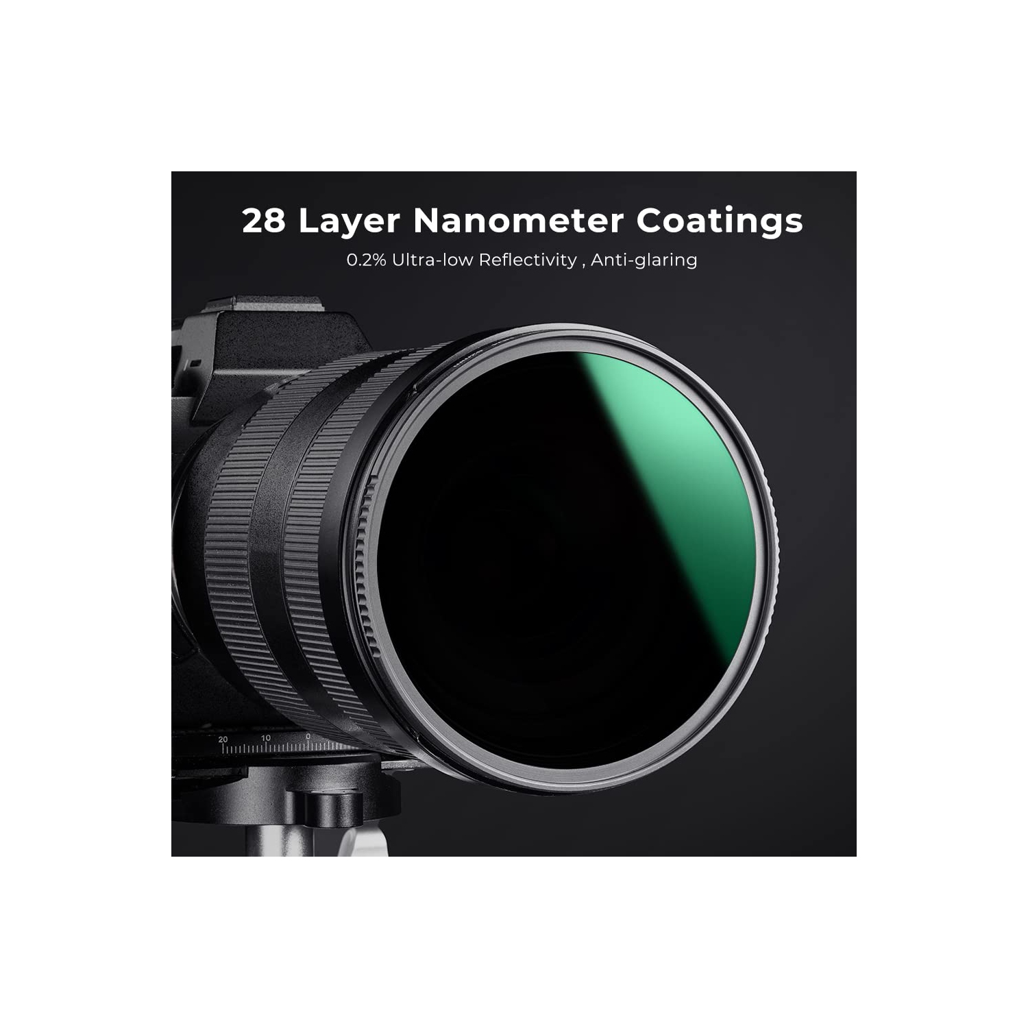 Concept 77MM ND1000 Lens Filter Neutral Density 10 Stops Filters Multi-Coated Optical Glass Neutral Grey ND Filter with Multi-Resistant Nano Coating