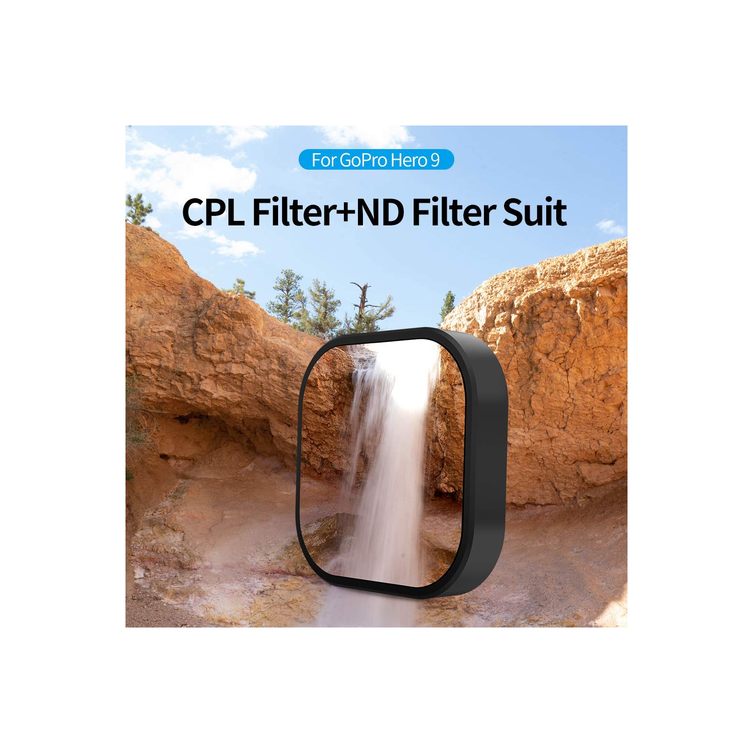 Ensemble de 4 filtres d'objectif compatibles avec les accessoires GoPro Hero 12 Hero 11 12 11 10 9 Hero 10 Hero 9 Black, Neutral Density et Polarizing