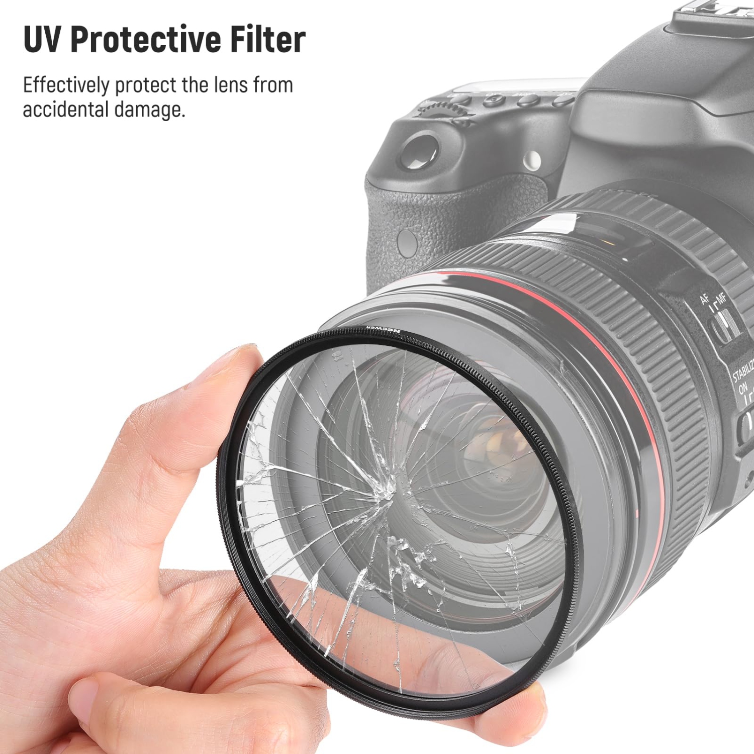 52mm Lens Filter Kit with Hard Shell Bag, Optical Glass & Aluminum Alloy Frame, UV + Circular Polarizer(CPL) + Neutral Density Filters Set with