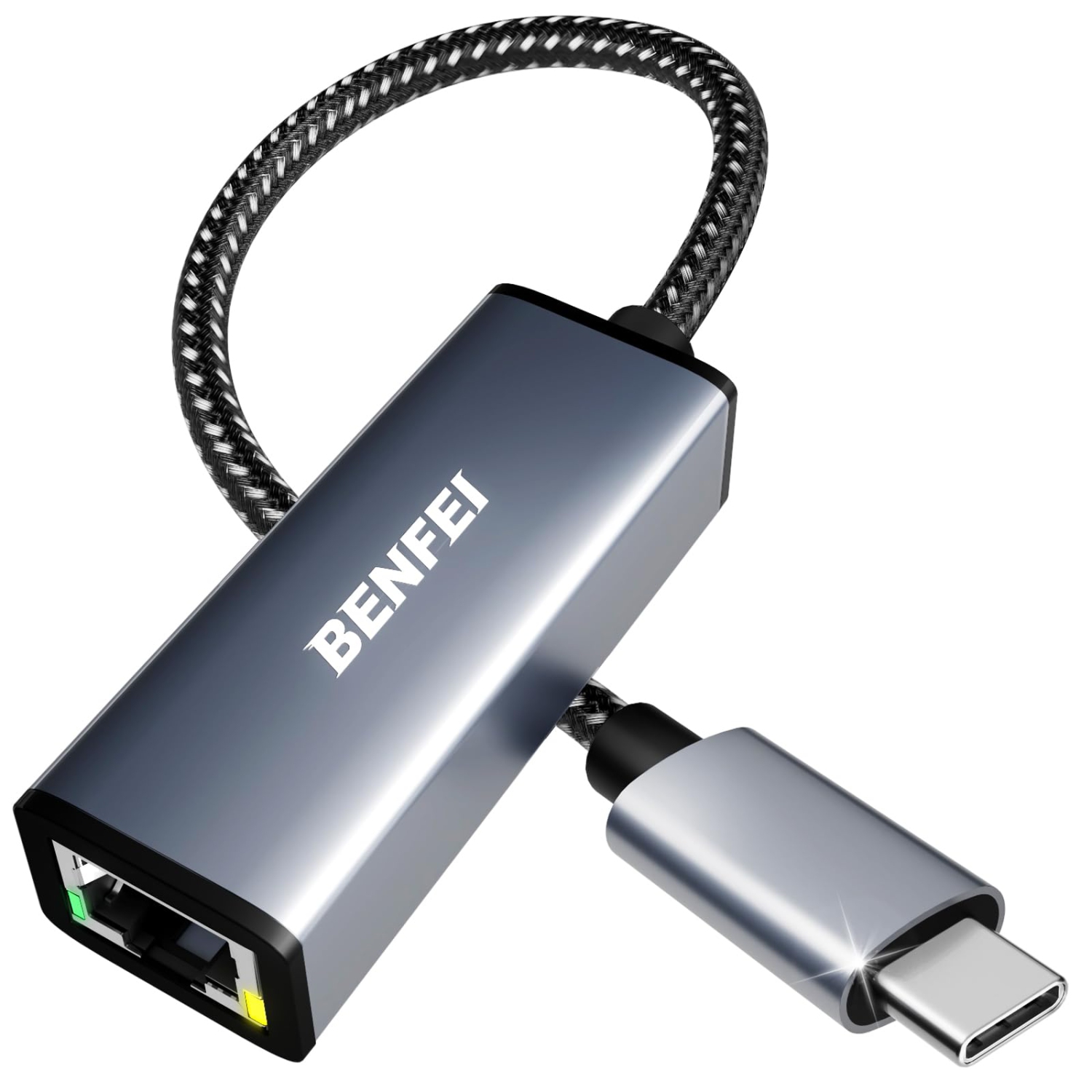 Adaptateur USB-C vers Ethernet BENFEI, USB-C vers adaptateur réseau local Ethernet Gigabit RJ45