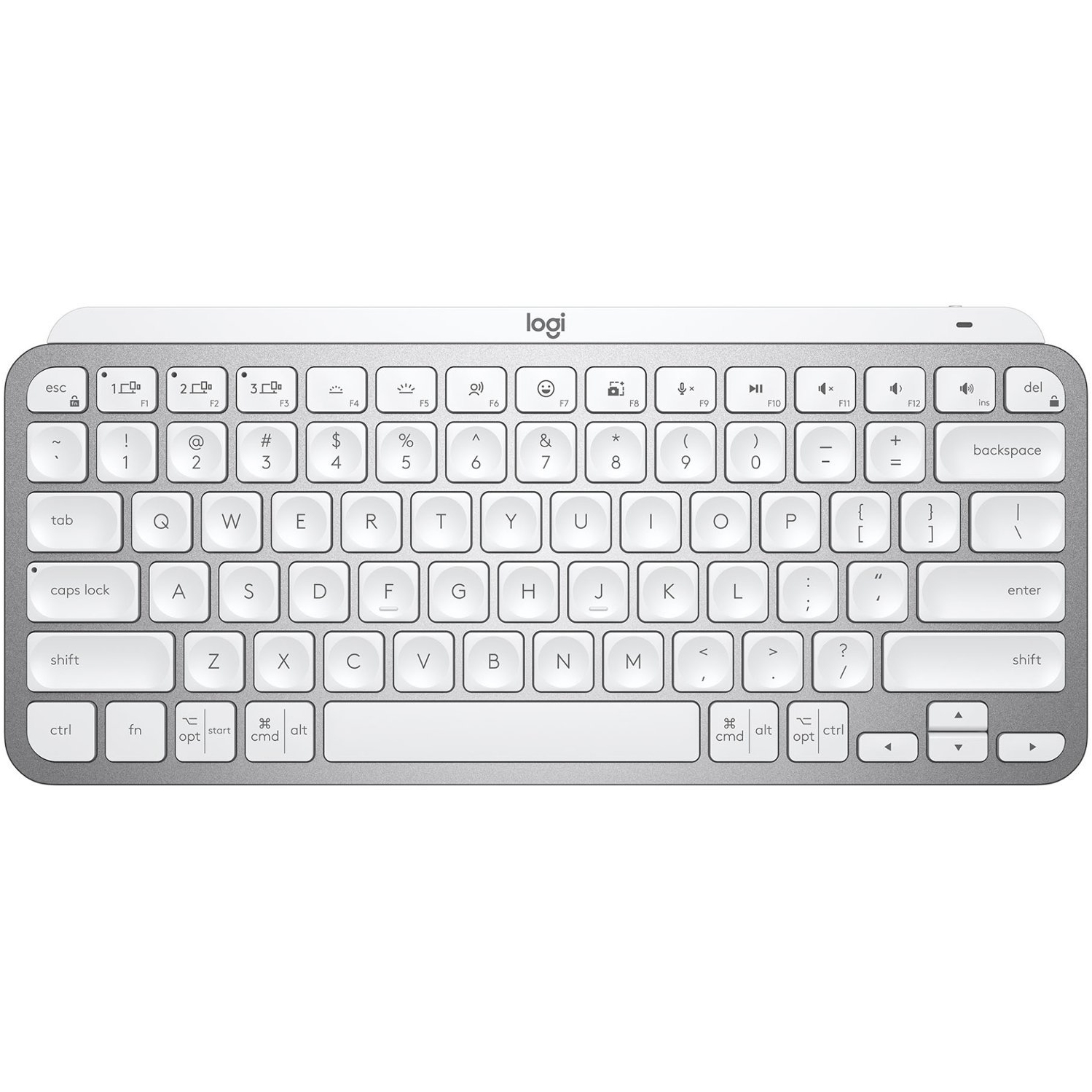 Open Box - Logitech MX Keys Mini TKL Wireless Bluetooth Scissor Keyboard with Backlit Keys - Pale Gray