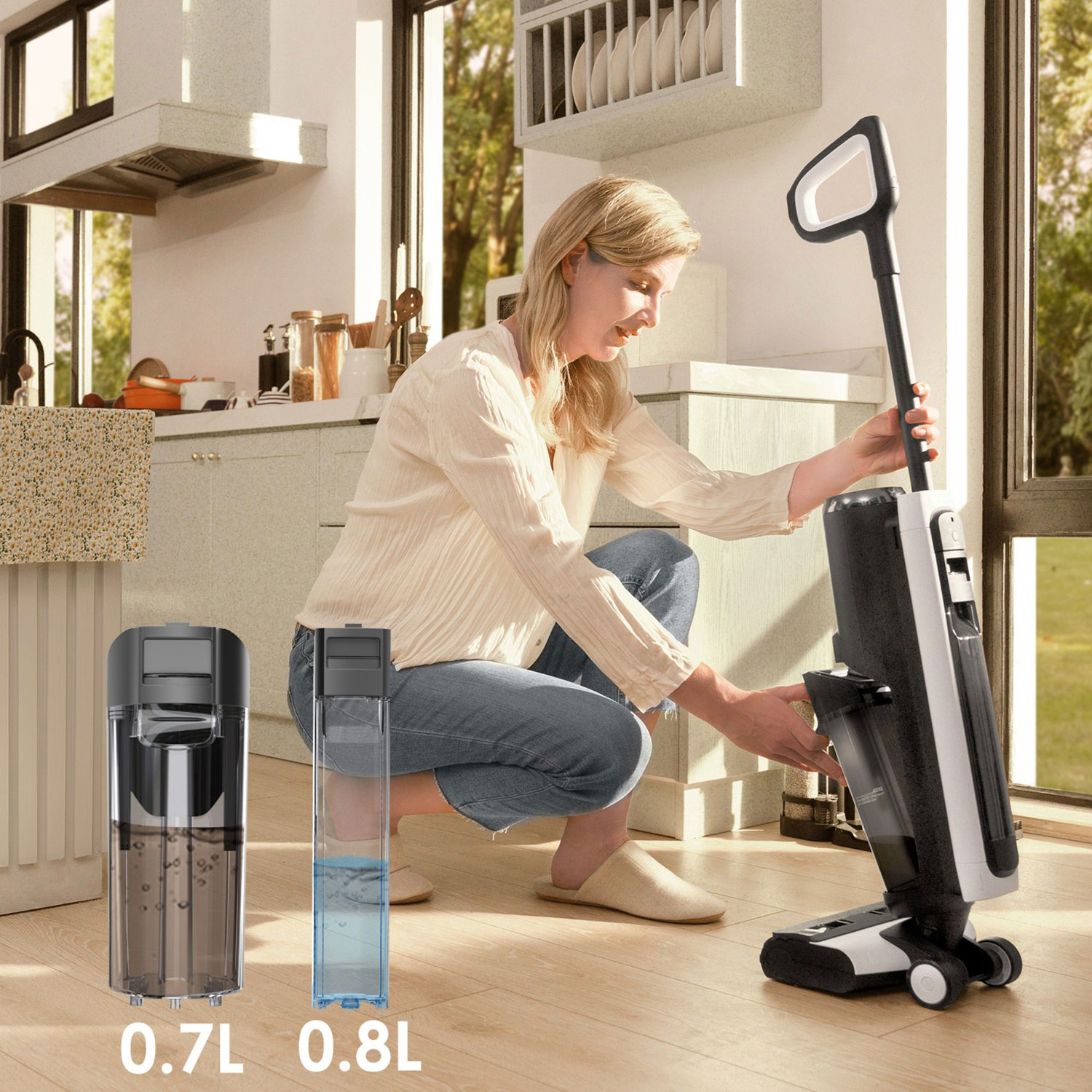 Tineco FloorWasher Pet 5 Series Cordless Wet/Dry Upright Vacuum - Black