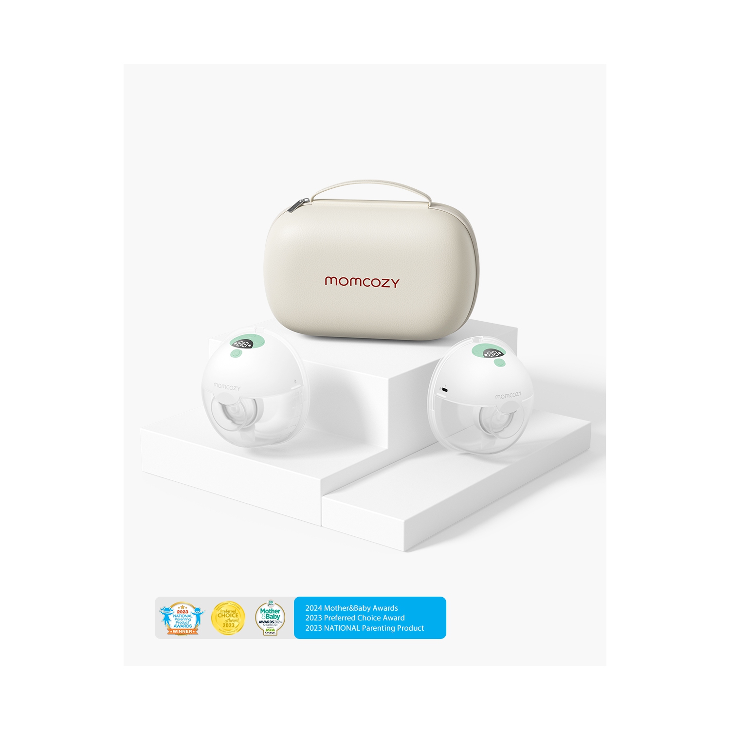 Tire-lait Momcozy mains libres M5, tire-lait portable de bouche pour bébé bride double scellée à 3 modes et 9 niveaux, tire-lait électrique portatif