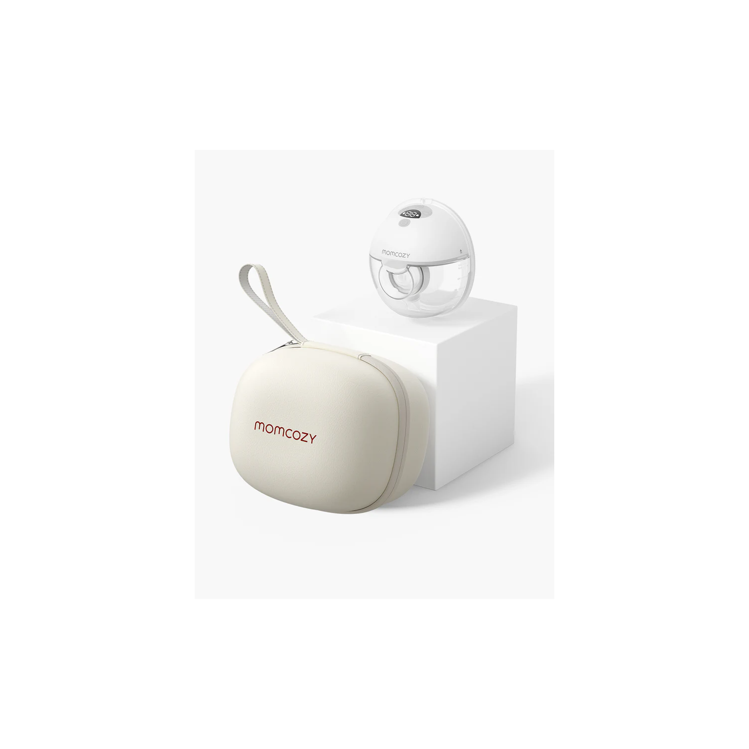 Tire-lait MomCozy mains libres M5, Tire-lait portable de bébé bouche à double paroi avec 3 modes et 9 niveaux, Tire-lait électrique portatif