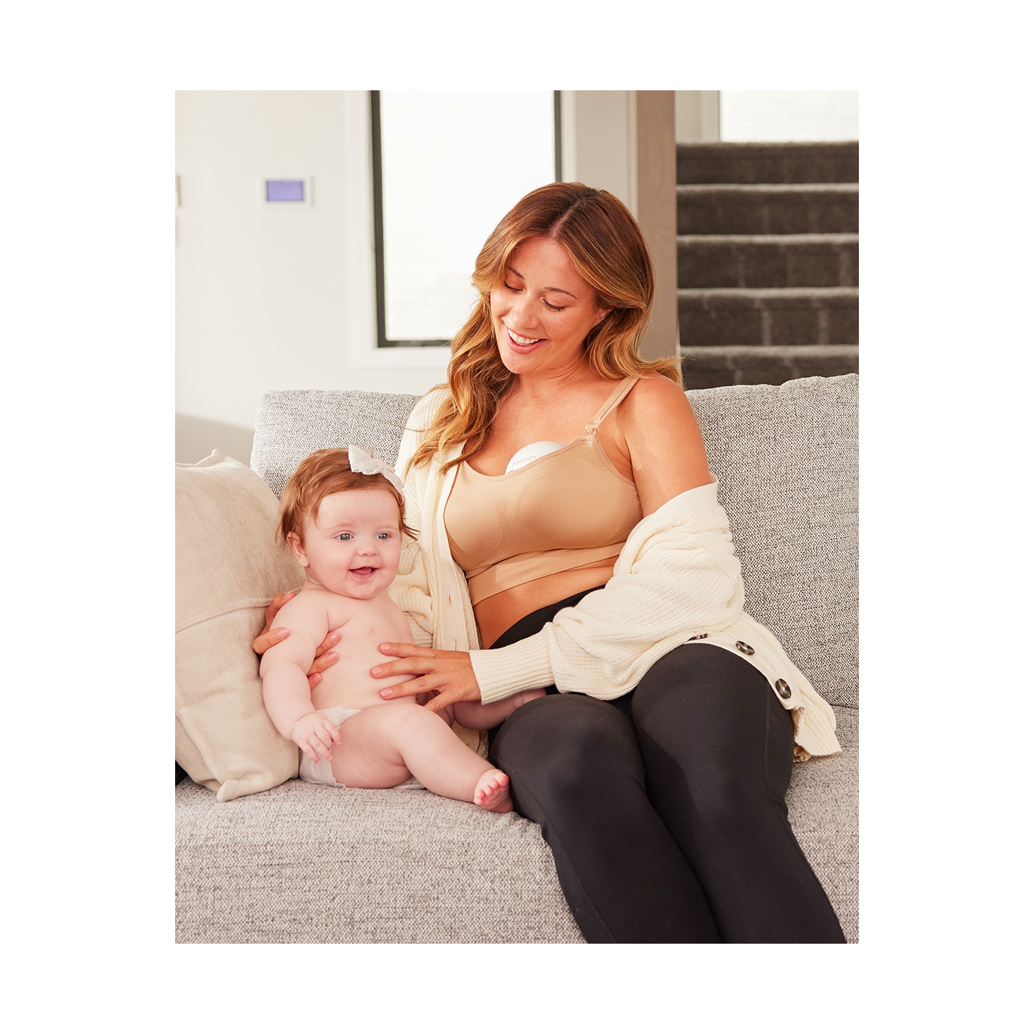 Tire-lait Momcozy Tire-lait mains libres M5 violet, tire-lait portable de bouche de bébé Double bride scellée avec 3 modes et 9 niveaux, tire-lait