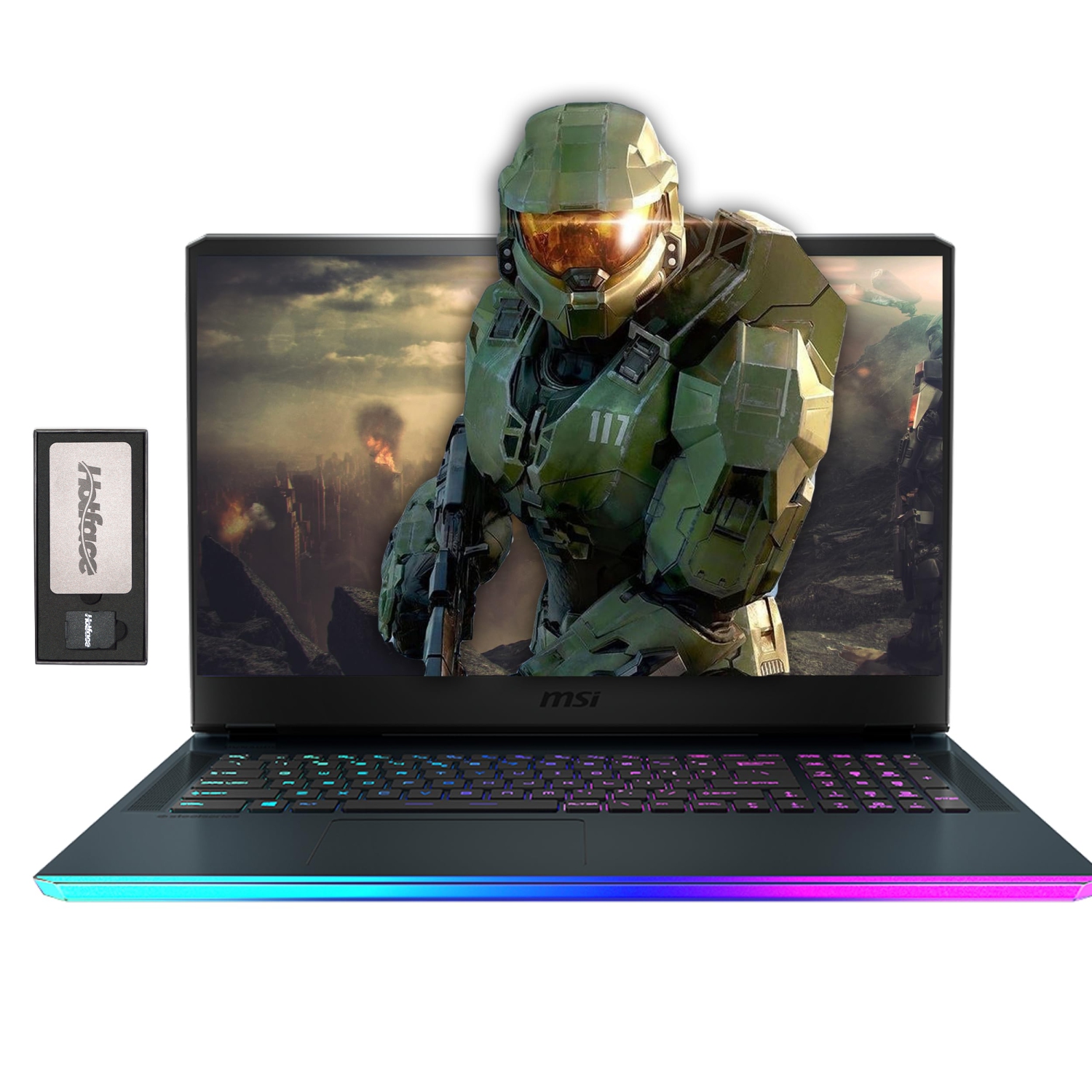 MSI GE76 Raider 17.3" FHD 144Hz Gaming Laptop, Intel Core i7-12700H, GeForce RTX 3060 Graphics, 1TB PCIe SSD, 32GB RAM, Backlit Keyboard, Win11 Pro, Grey, 128GB Docking Station