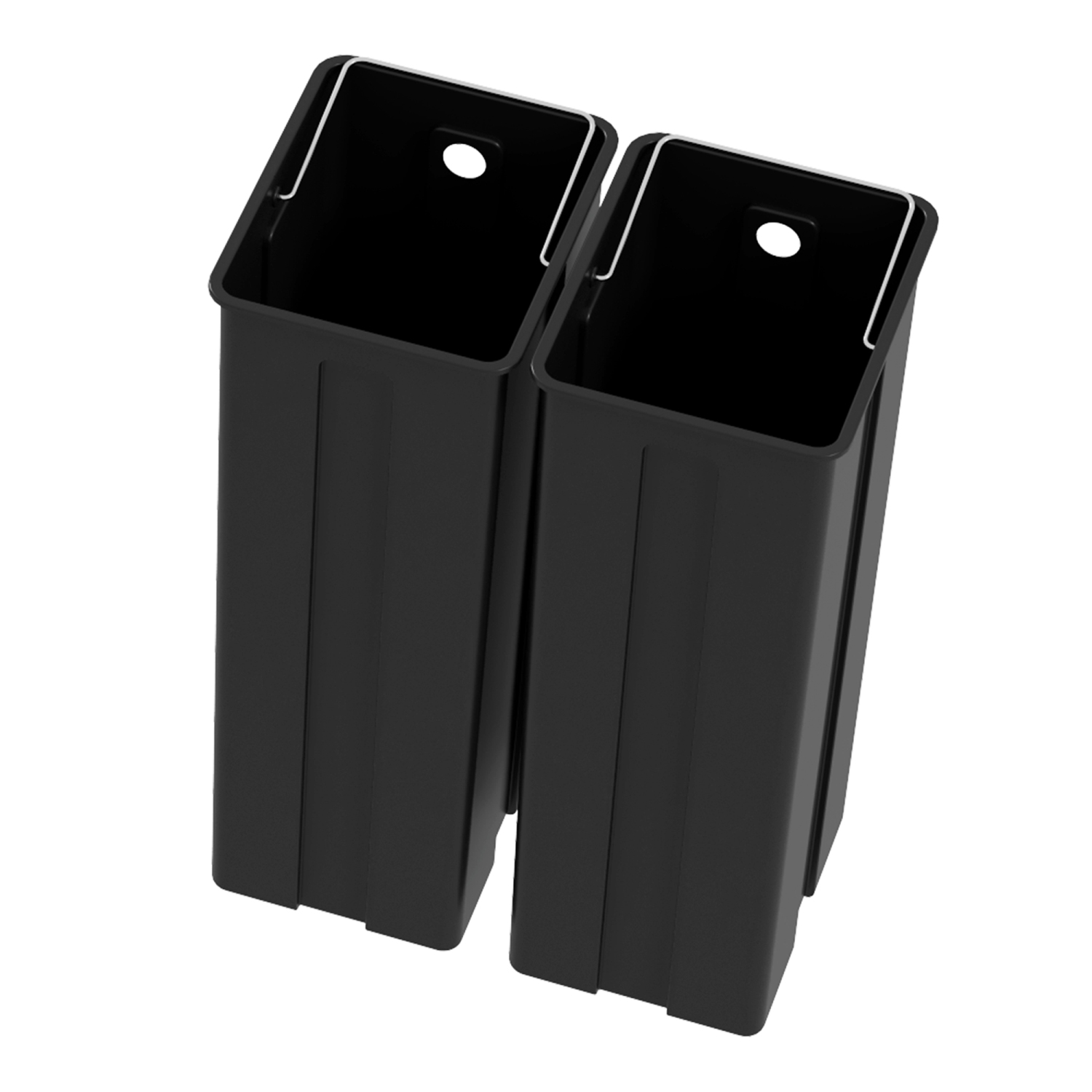 HOMCOM Dual Kitchen Garbage Bin, 2 x 5 Gallon Trash Can with Foot Pedal, Soft-Close Garbage Can with Removable Inner Buckets, Lid, Fingerprint-Proof