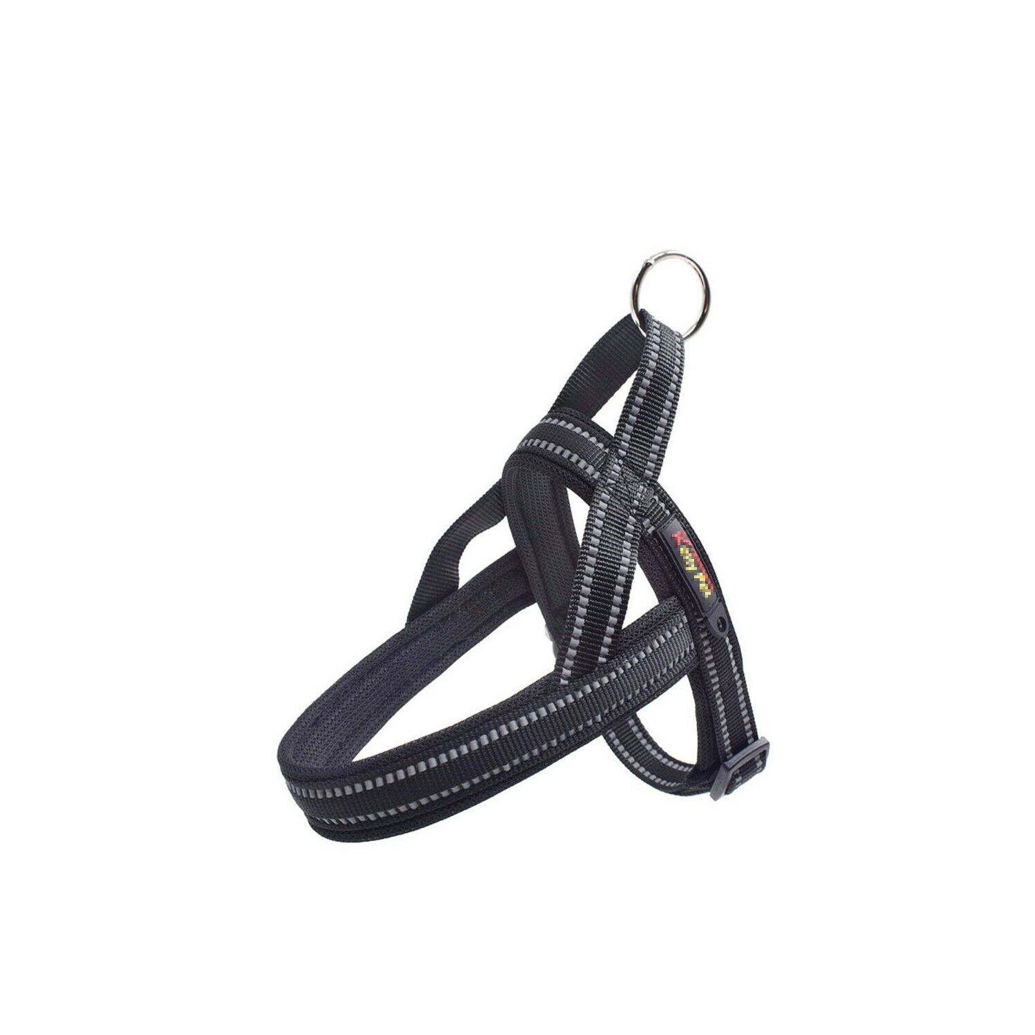 Medium Black No-Pull Pet Harness with Reflective Straps