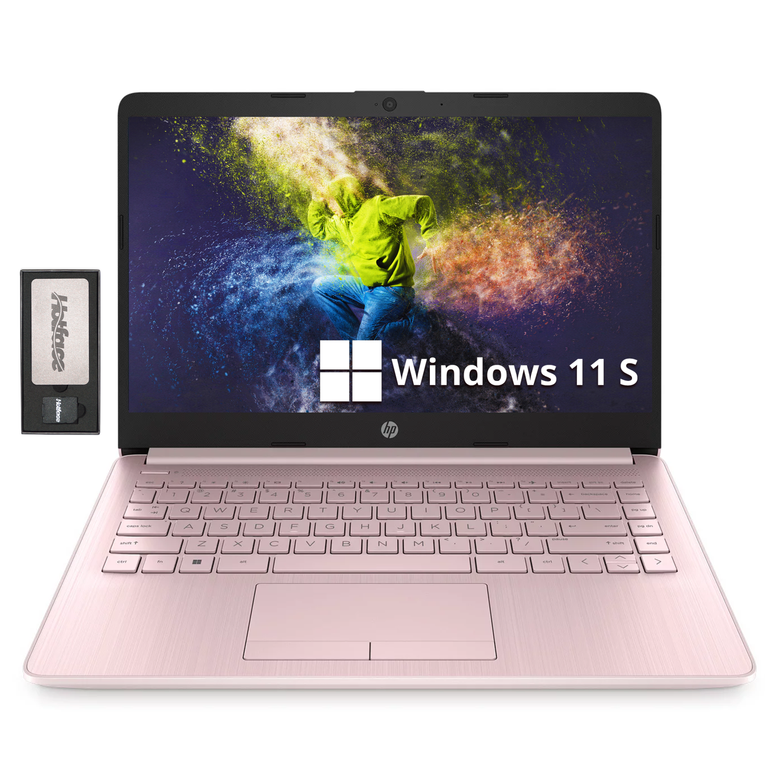 HP Premium Stream 14" HD BrightView Laptop, Intel Celeron N4120, 64GB eMMC, 4GB RAM, Intel UHD Graphics, HD Webcam, 1 Year Office 365, Win 11s, Pink,