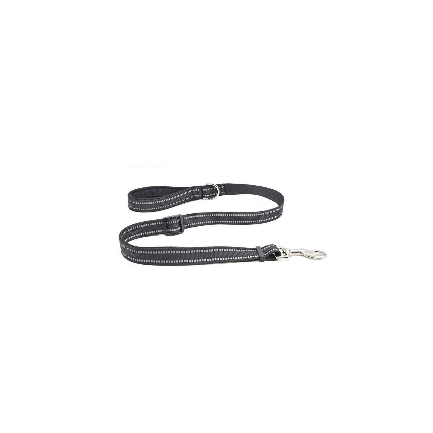 Medium Black Pull Dog Leash with Comfortable Handle, Medium Black