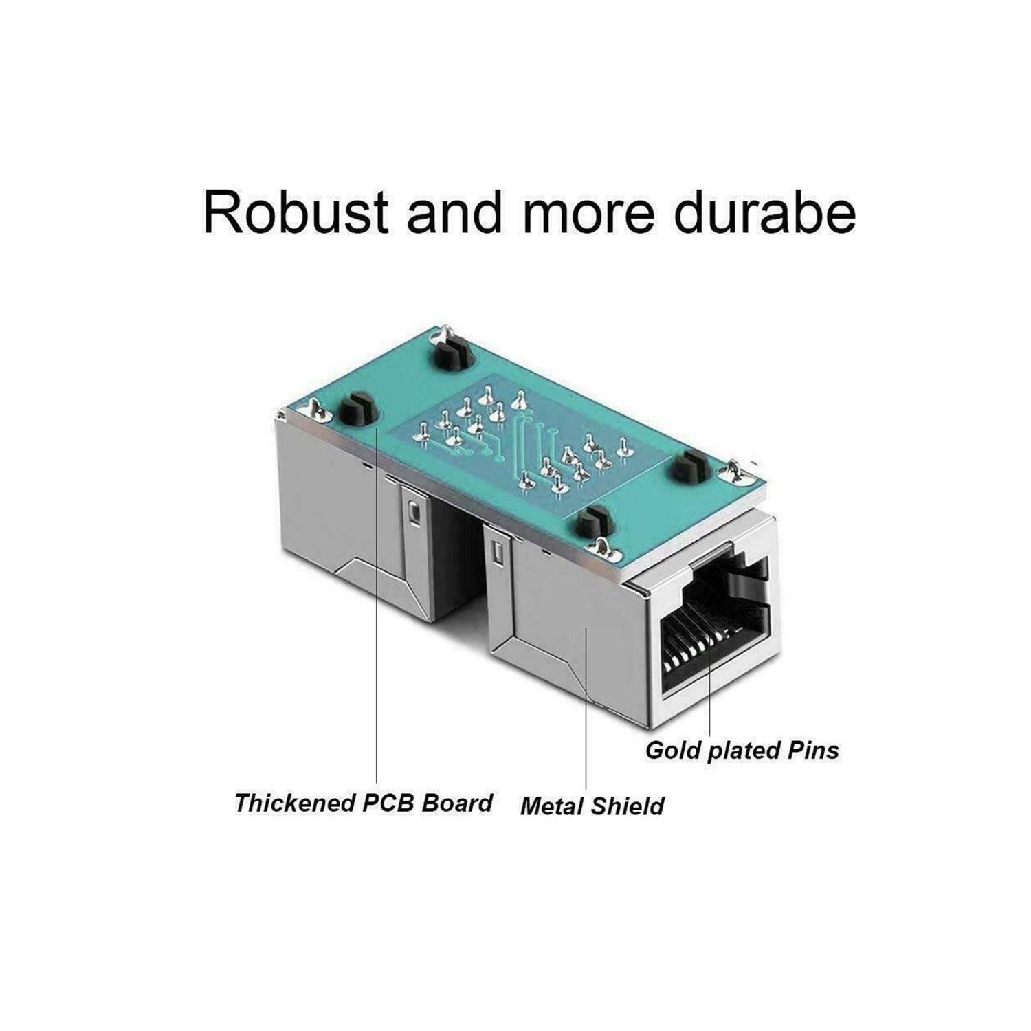Coupleur RJ45 blindé robuste et durable, connecteur d'adaptateur de jonction LAN d'extension de câble Ethernet, connecteur d'extension LAN femelle à