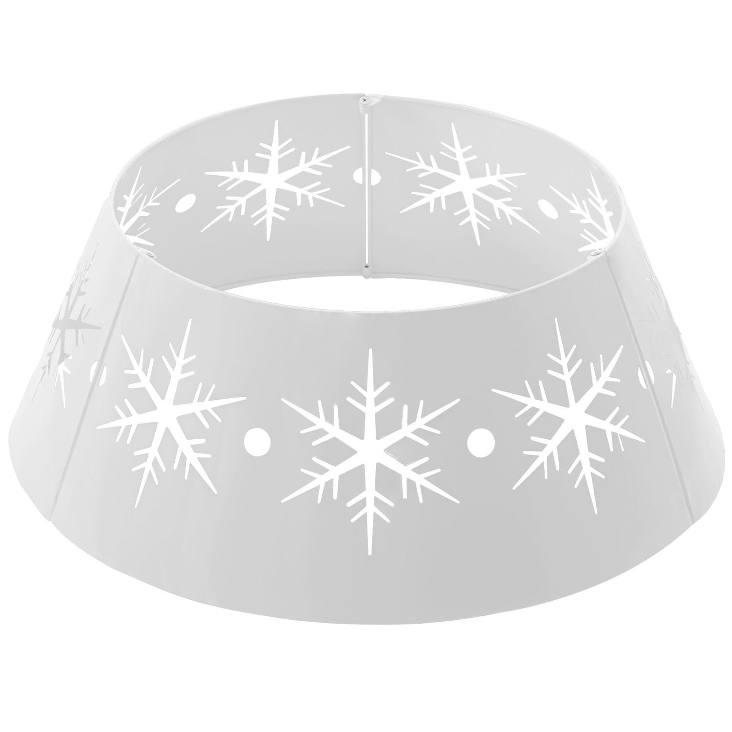 HOMCOM Christmas Tree Collar, 26" Christmas Tree Base Cover with Hollow Snowflake Patterns, Xmas Tree Ring for Party, Holiday, Home Decoration, White