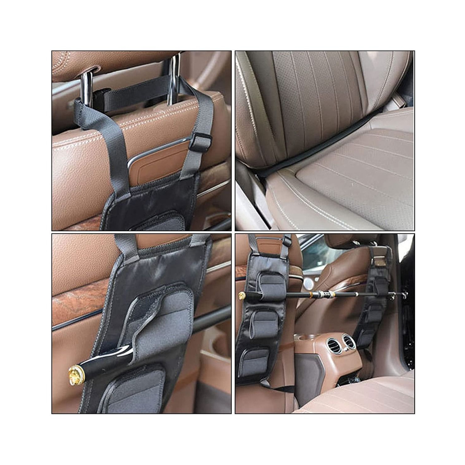 2 pcs / OPP Car Fishing Rod Holder & Straps - Perfect for Travel & Storage ,Suit Car Mounted Fishing Rod Holder Straps Diving Material Fixing Belt