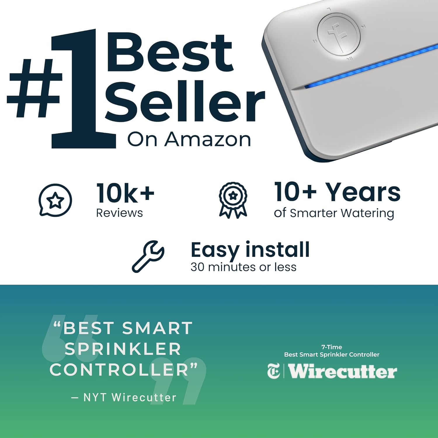 Rachio 16ZULW-C C 3 Smart Sprinkler Controller, 16 Zone, White -Open Box