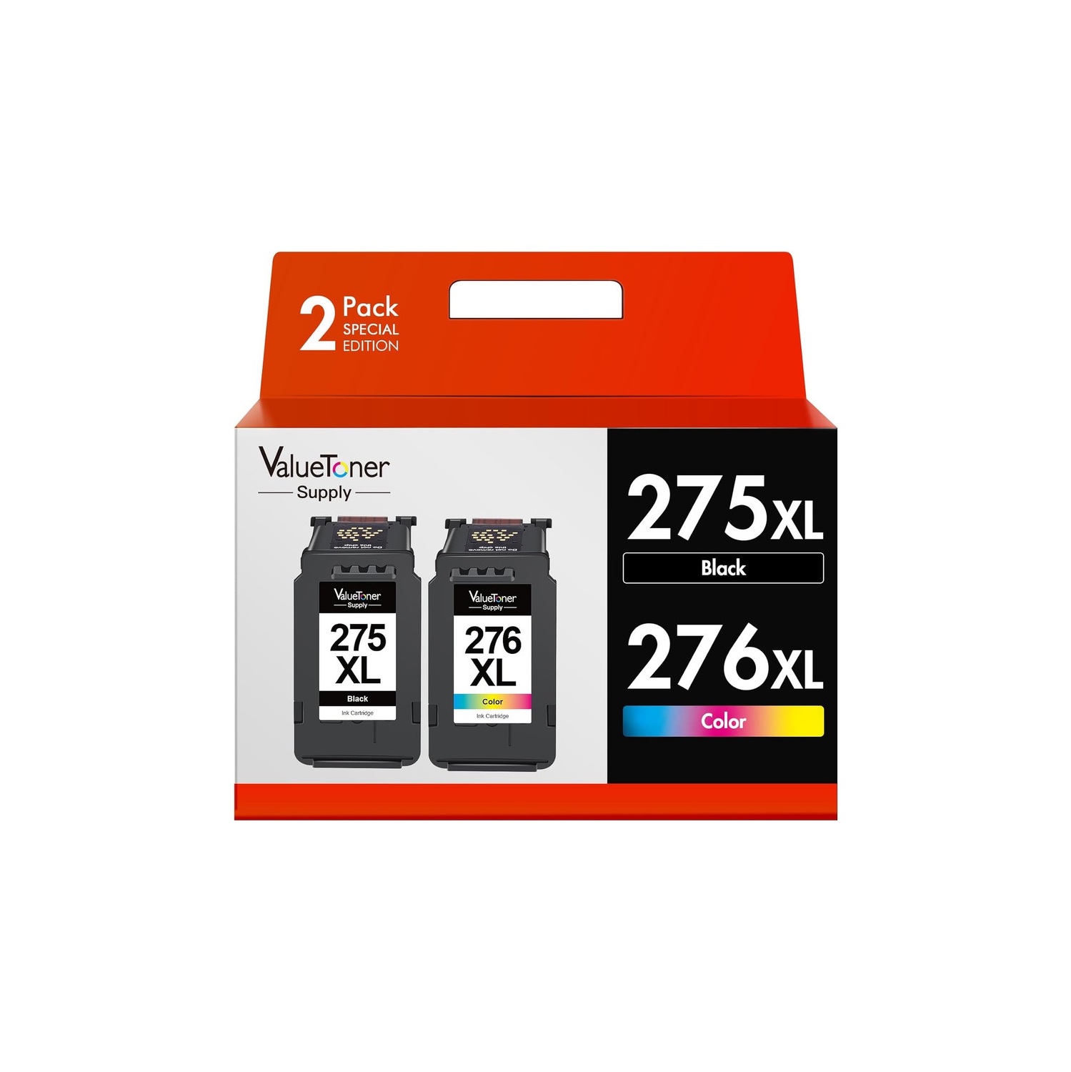 Valuetoner Refurbished (Excellent) Ink Cartridge Replacement for Canon 275XL and 276XL Combo Pack PG-275 CL-276 for Pixma TS3500 TS3522 TS3520 TR4700 TR4720 TR4722 (2-Pack)