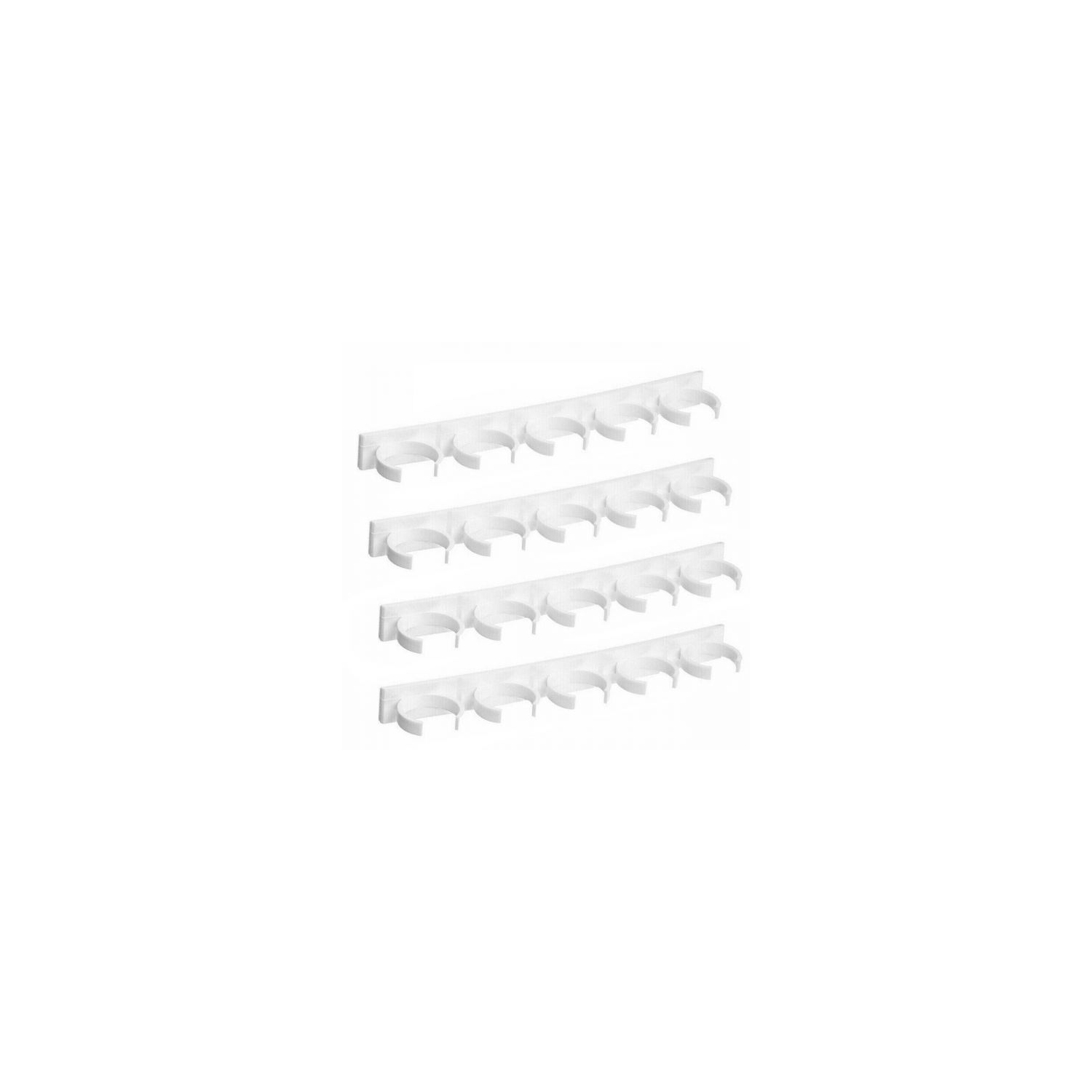 Paquet de 4 bandes à pinces Spice Gripper – organisateurs de pots à épices faciles à fixer au mur, pinces en plastique peu encombrantes