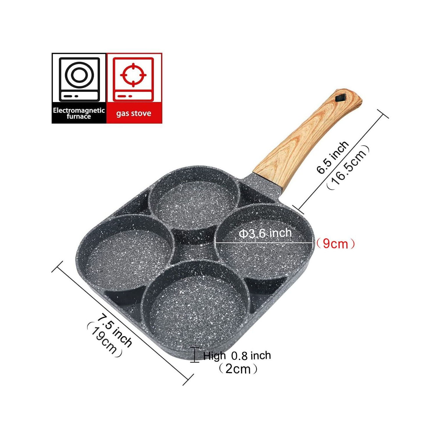 Moule à omelette à 4 trous pour la machine à crêpes au jambon aux œufs de burgers