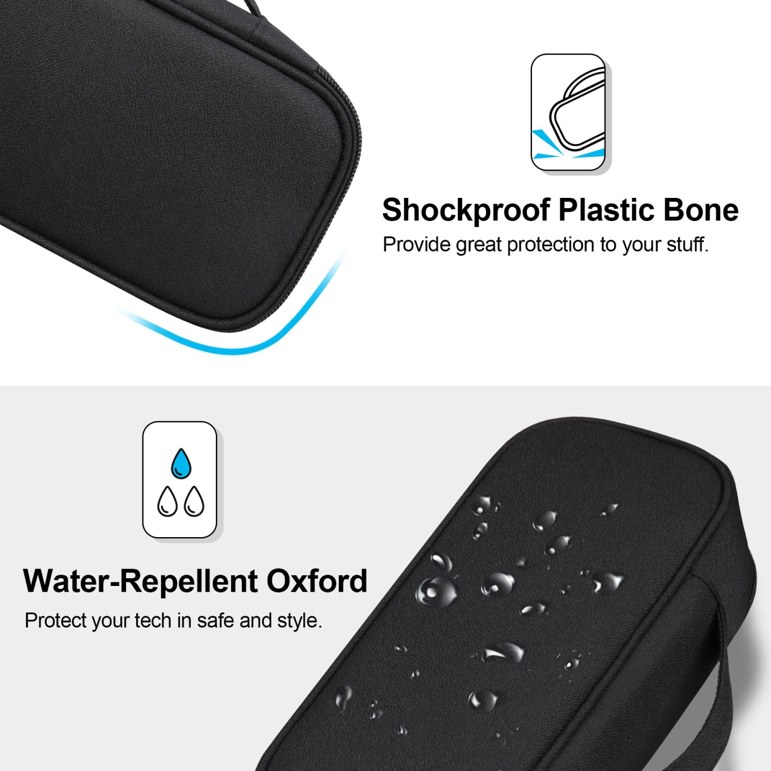 Electronic Organizer Travel Cable Organizer Bag Pouch Tech Electronic Accessories Carry Case Portable Double Layers Charger Case for