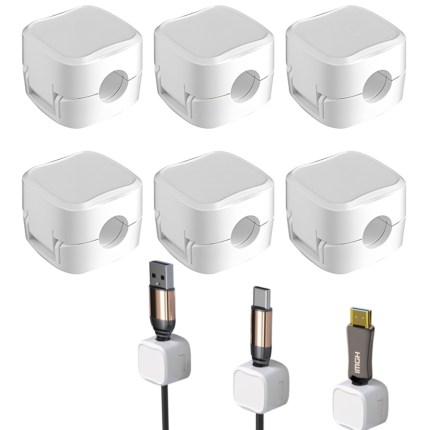 Magnetic Cord Organizer,Magnetic Cable Clips Cable Smooth Adjustable Cord Holder,Under Desk Cable Management,Adhesive Wire HolderOrganizer for Home