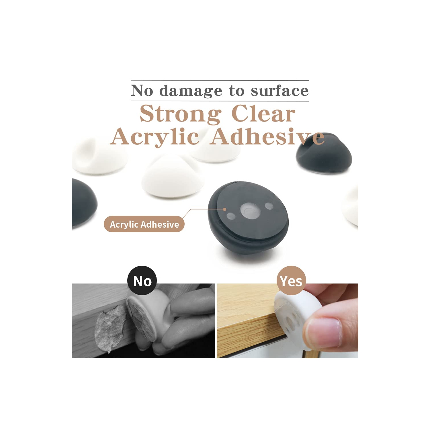 Black Cable Clips 9 PCS, Cord Holders Cable Organizer, Cable Management Clips Adhesive Wire Clips