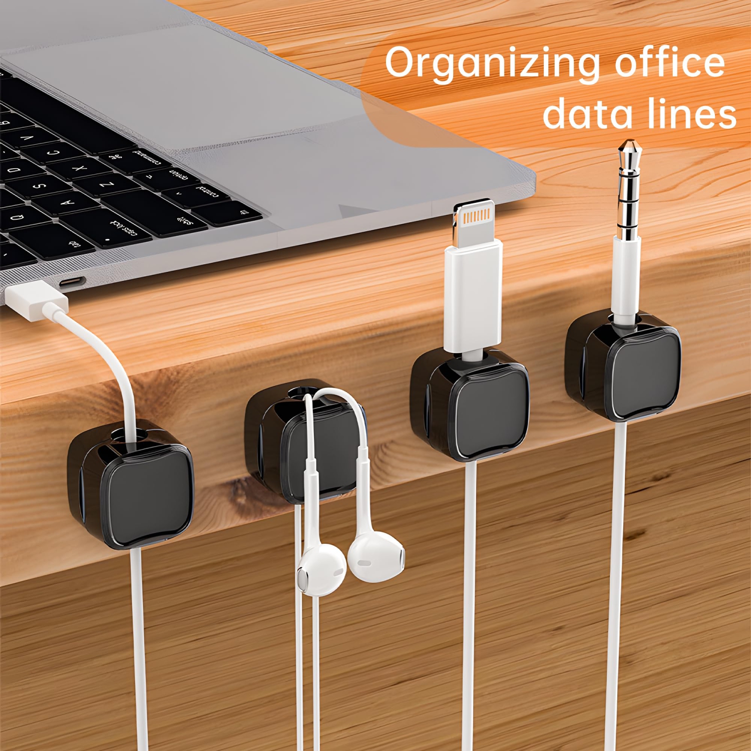 Magnetic Cord Organizer,Magnetic Cable Clips Cable Smooth Adjustable Cord Holder,Under Desk Cable Management,Adhesive Wire HolderOrganizer for Home