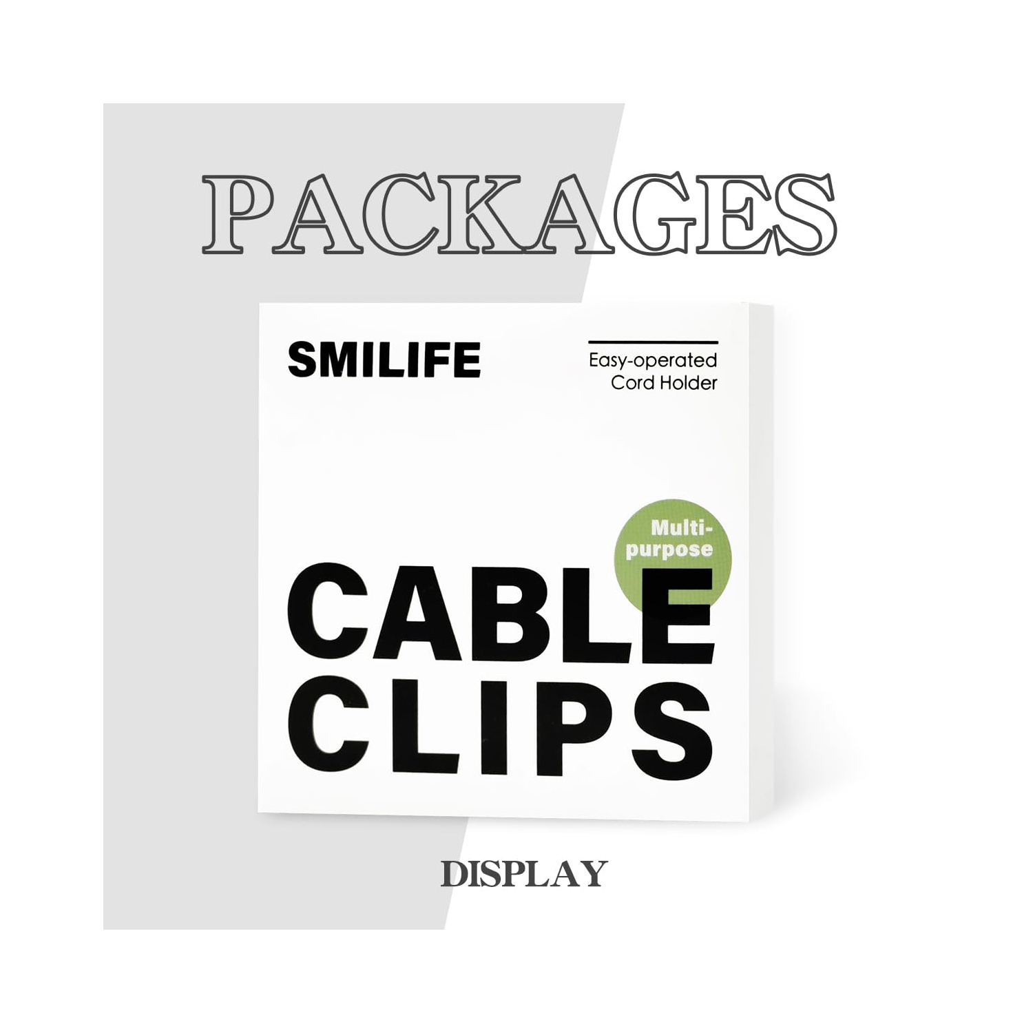 Cable Clips, Phone Cord Holders, Cord Organizer Wire Clips, Cord Holder for Desk, Nightstand, Car and Office, White 9 PCS