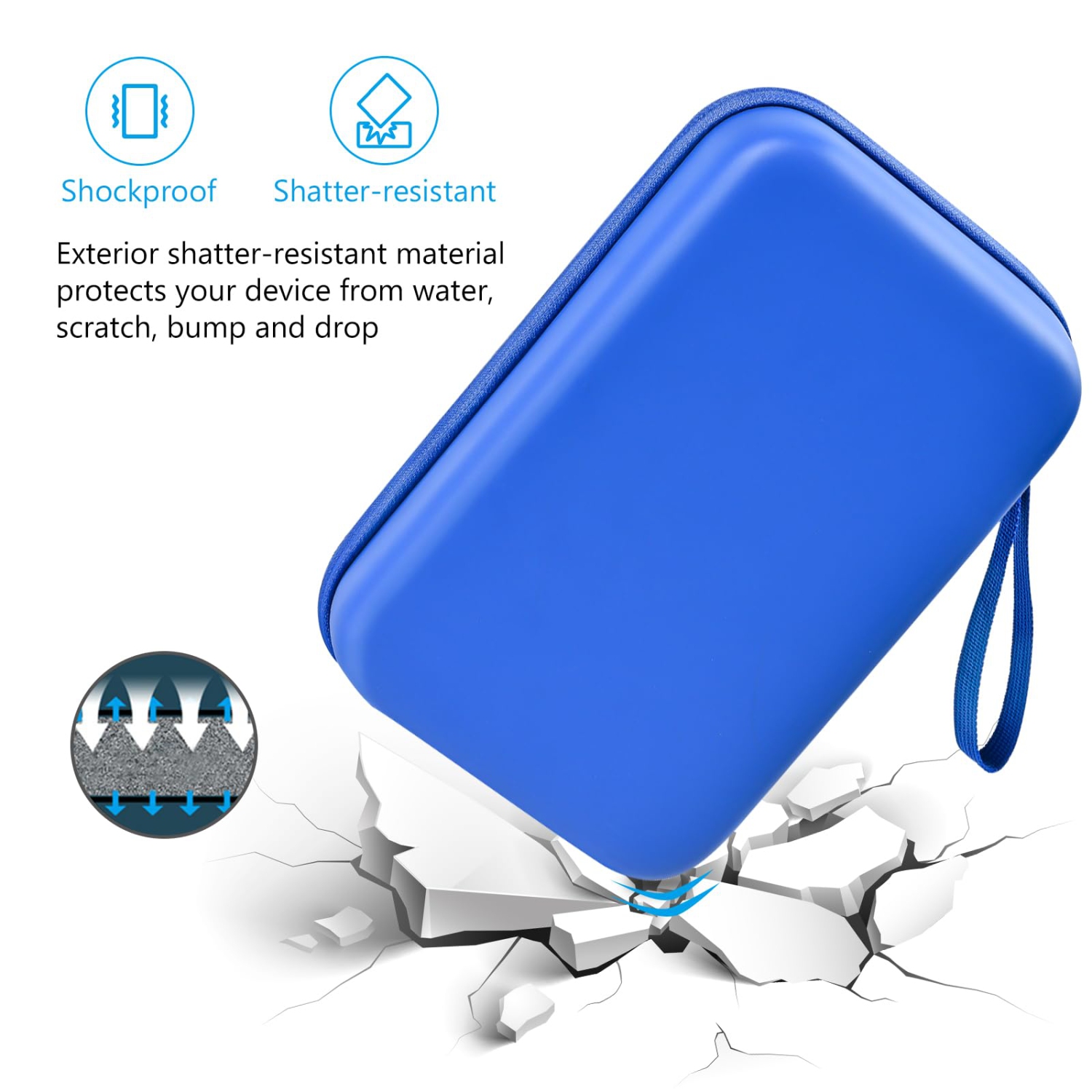 Hard Travel Electronic Case for MacBook Power Adapter Chargers Cables Power Bank Apple Magic Mouse Apple Pencil USB Flash Disk SD Card Small Portable
