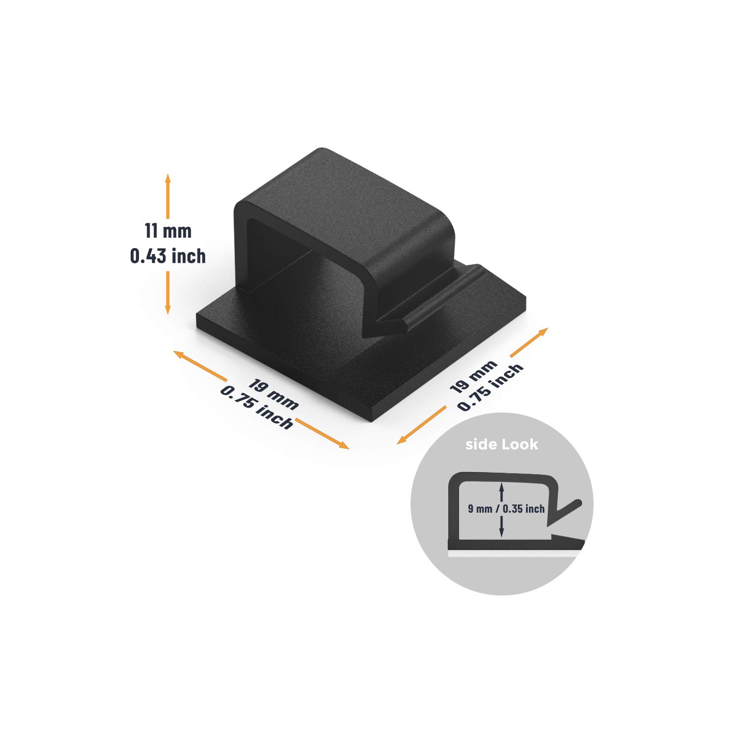 Pinces pour câbles avec adhésif robuste, support pour câbles d’organisation des câbles pour téléviseur PC Sticky Tidy, cordon et fil de rangement -